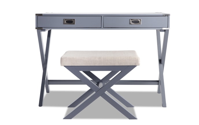 Desks Bob S Furniture Mason Gray Desk And Stool