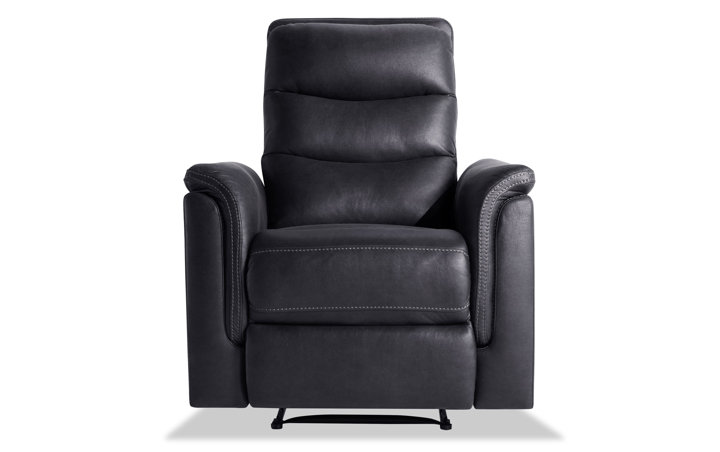 Forte Gray Power Recliner Bob S Discount Furniture