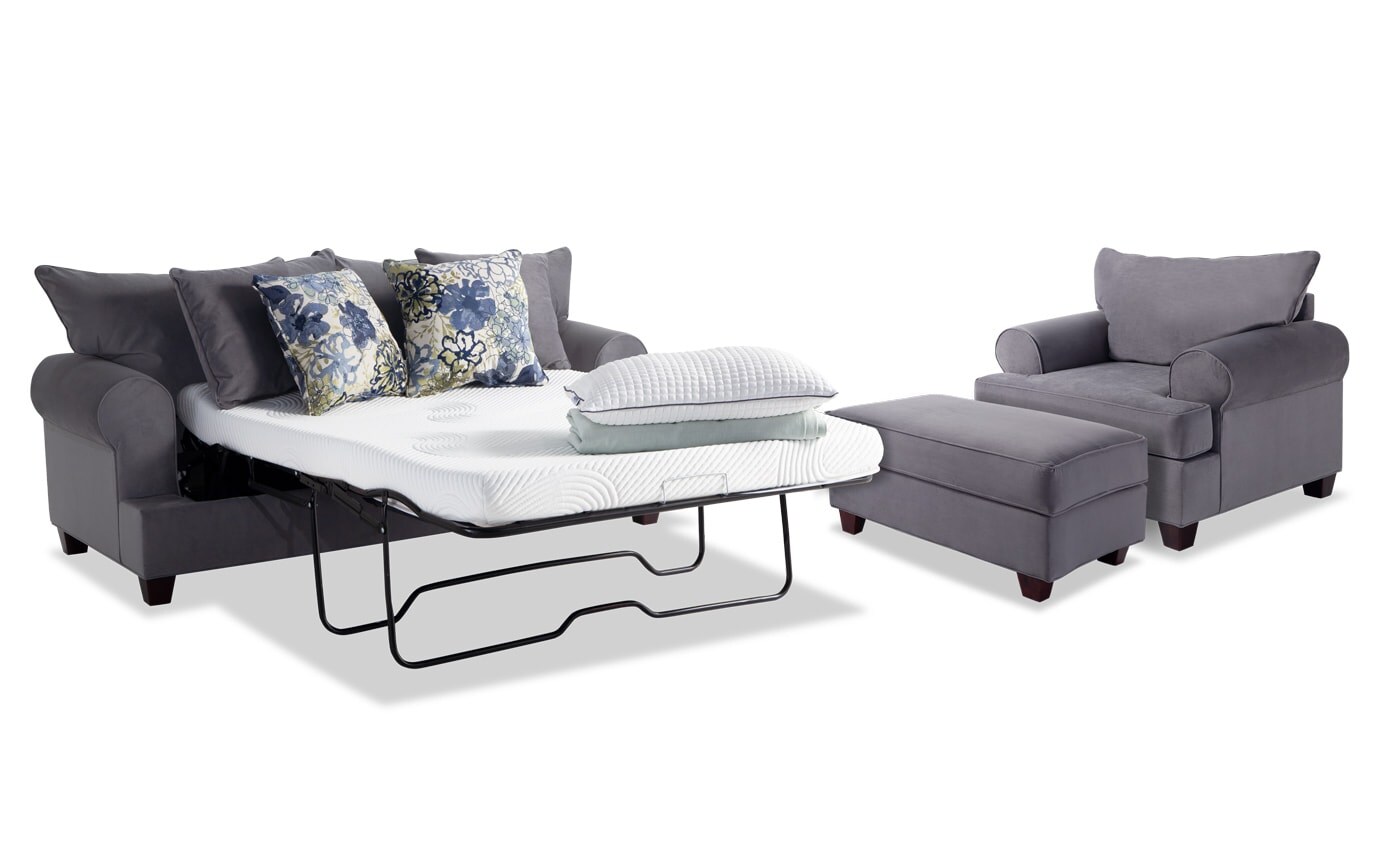 Monica Full Bob O Pedic Sleeper Sofa Chair Ottoman S Gallery Slider Image 2