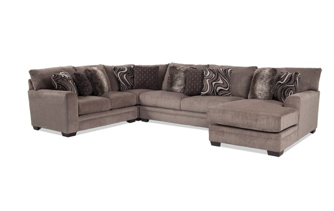 Venus 4 Piece Left Arm Facing Sectional Bob S Furniture Luxe 4 Piece Left Arm Facing Sectional With Chaise