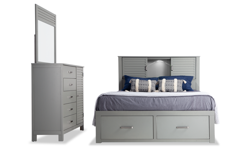 Dalton Queen Gray Storage Bedroom Set