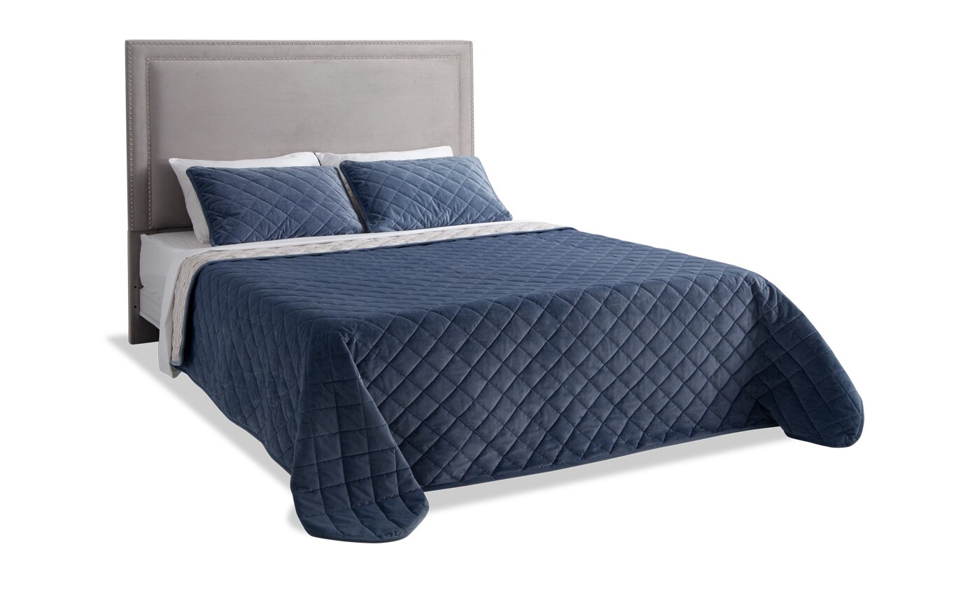 Tremont Queen Gray Upholstered Headboard