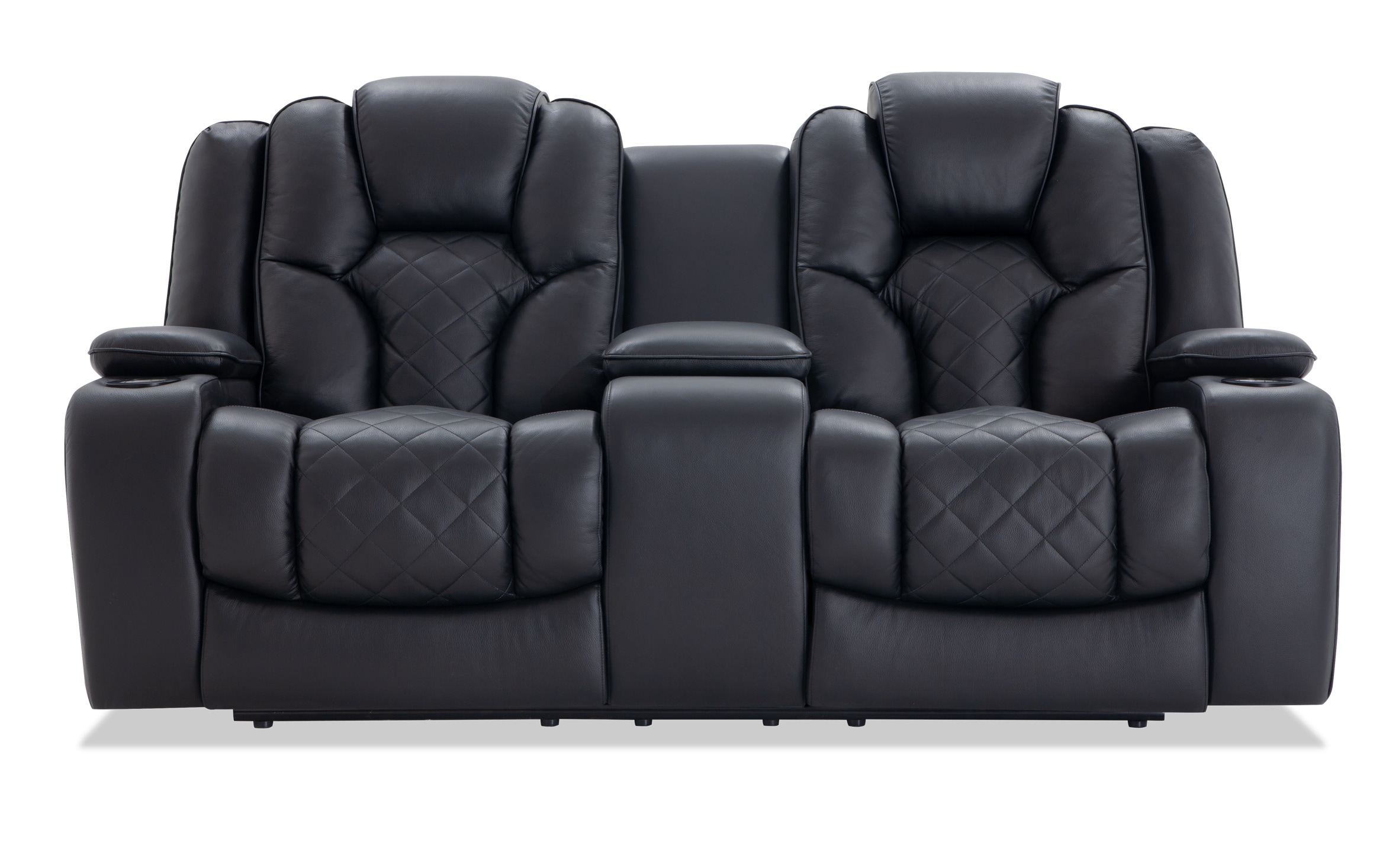 Panther Black Leather Power Reclining, Black Leather Power Reclining Sofa And Loveseat