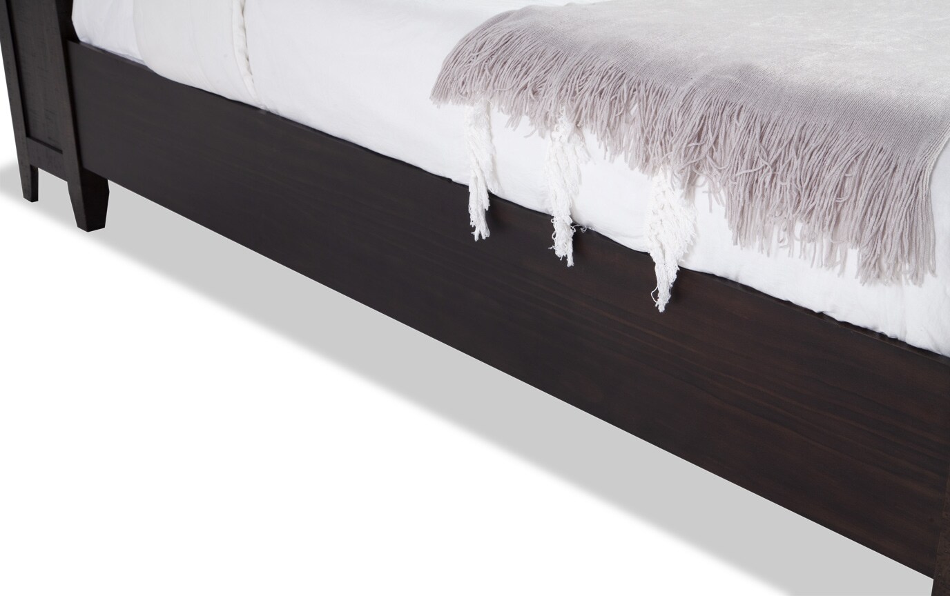 Montana Queen Brown Bookcase Storage Bed