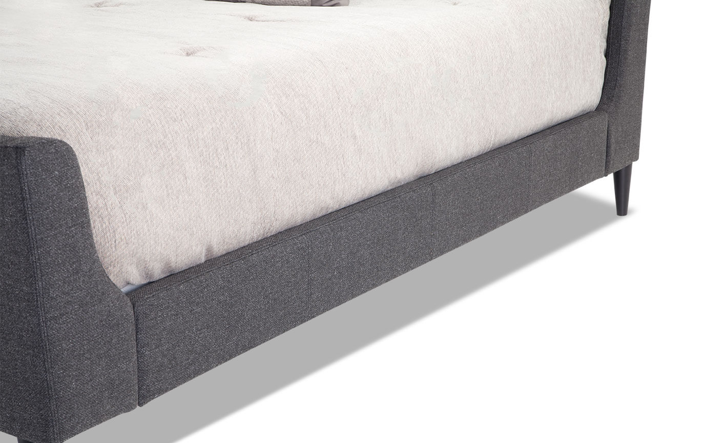 Copenhagen Queen Onyx Upholstered Bed | Bobs.com