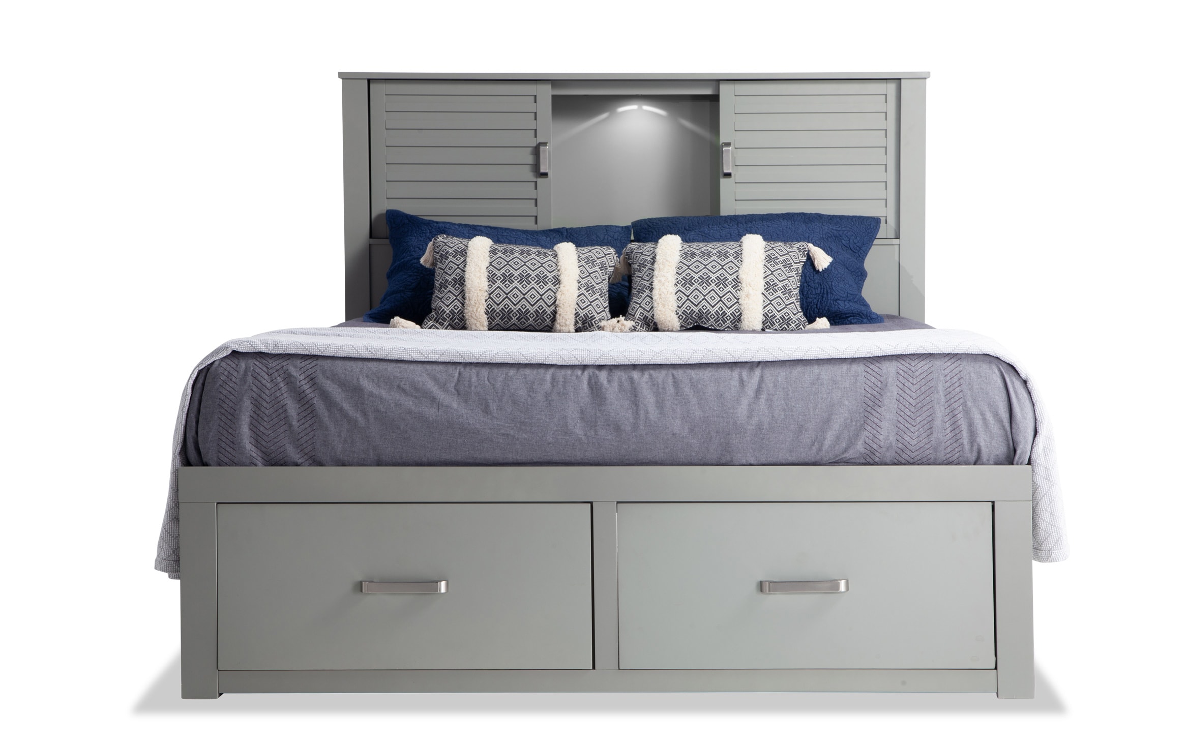 Dalton Queen Gray Storage Bed Bobs Com