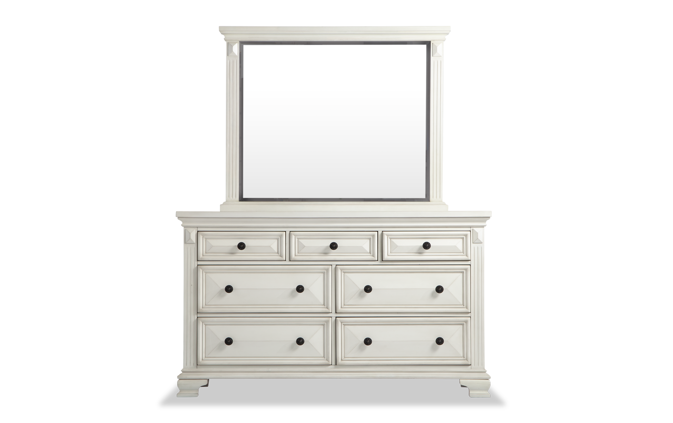 Palisades White Dresser Mirror Bobs Com