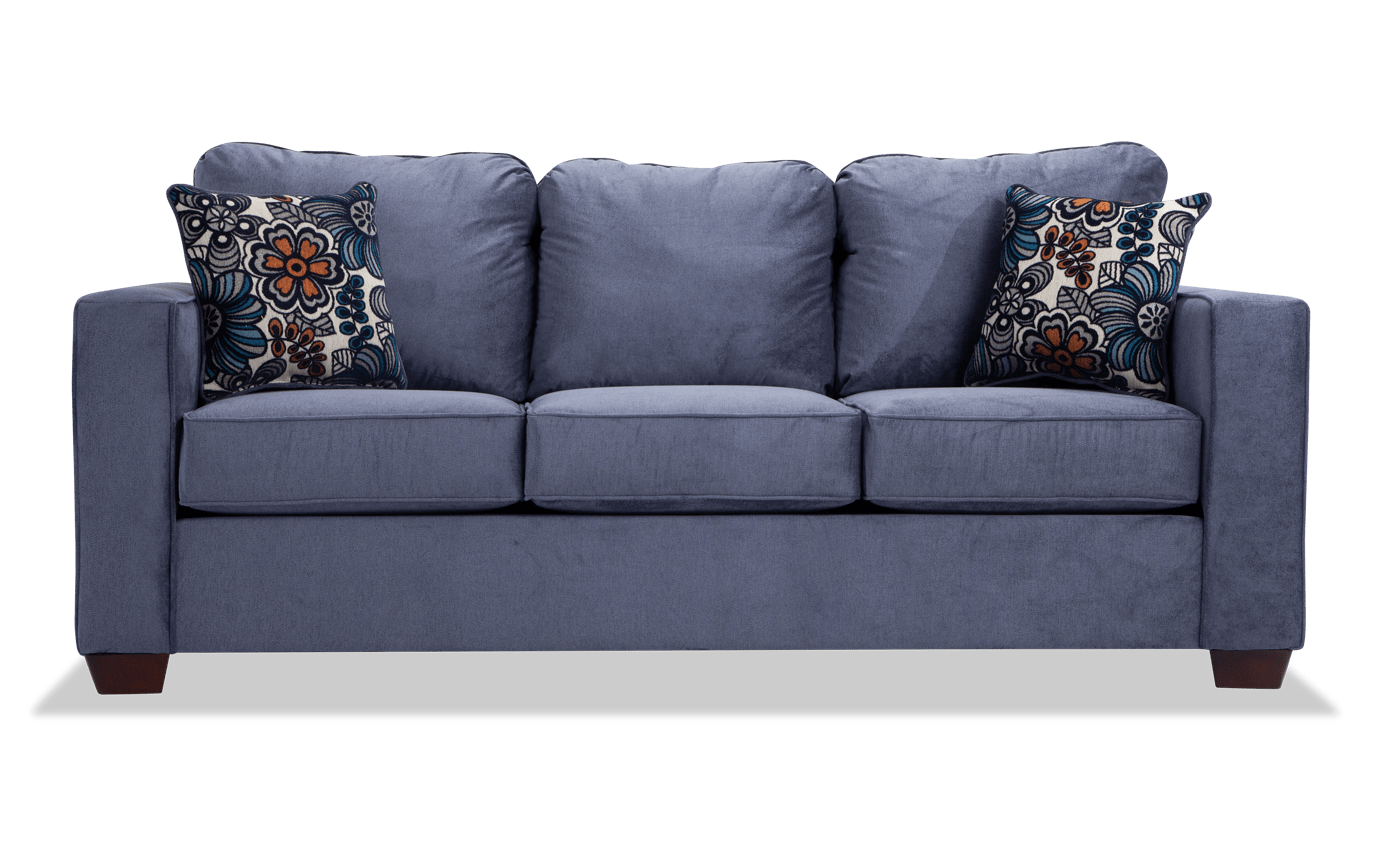 Aubree Navy Floral Sofa Outlet Bobs Com