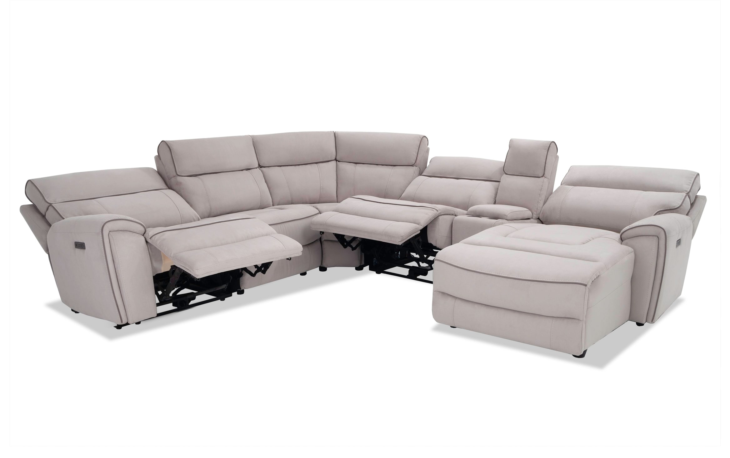 Contempo 6 Piece Power Reclining Left Arm Facing Sectional