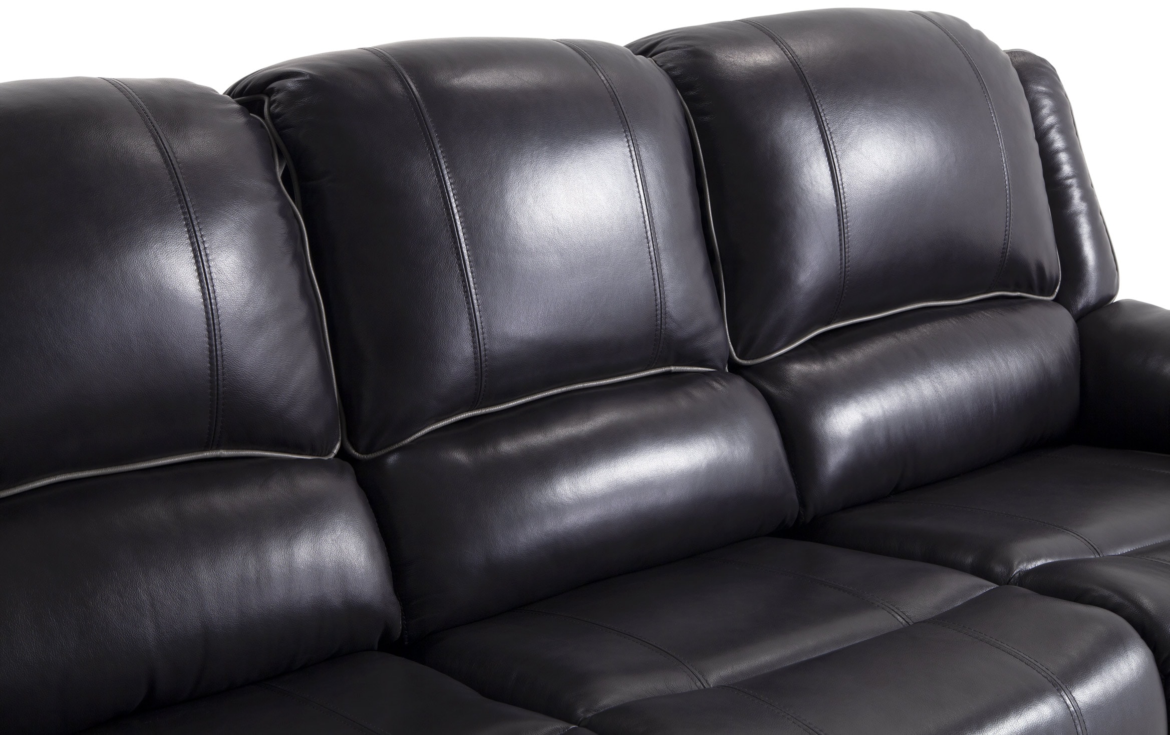 Phoenix Black Leather Power Reclining Sofa Outlet Bobs Com