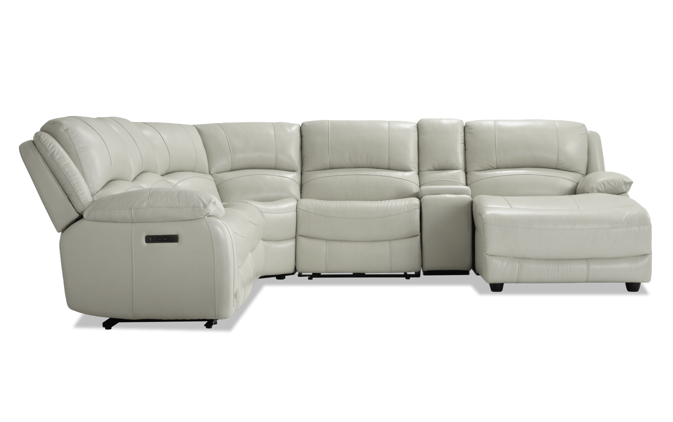 Titan Ice Leather 6 Piece Power Reclining Left Arm Facing