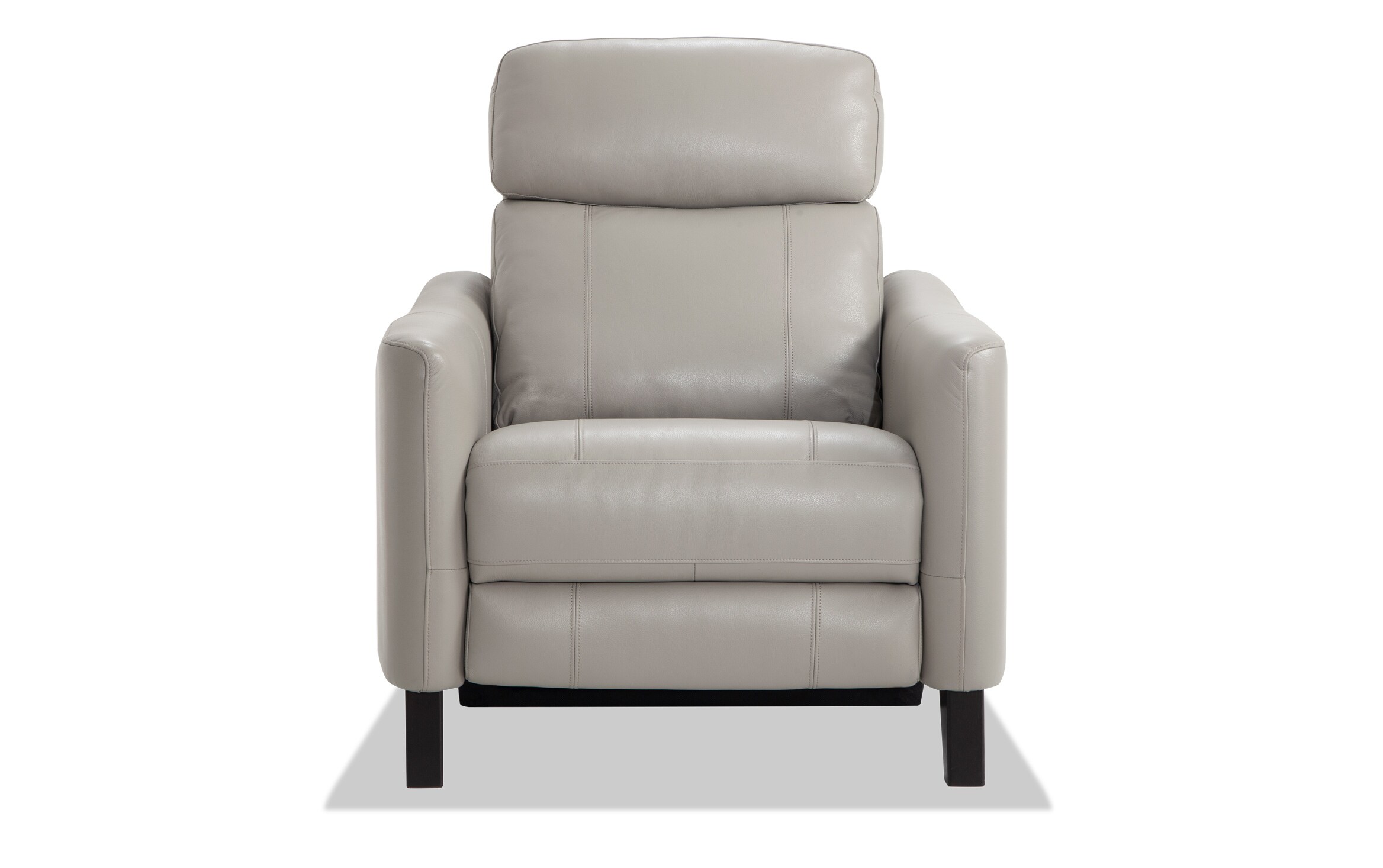 Symmetry Gray Leather Power Recliner, Power Recliners Leather