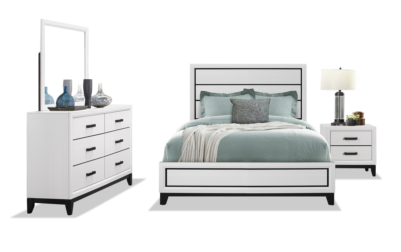 Joss Twin White Bedroom Set