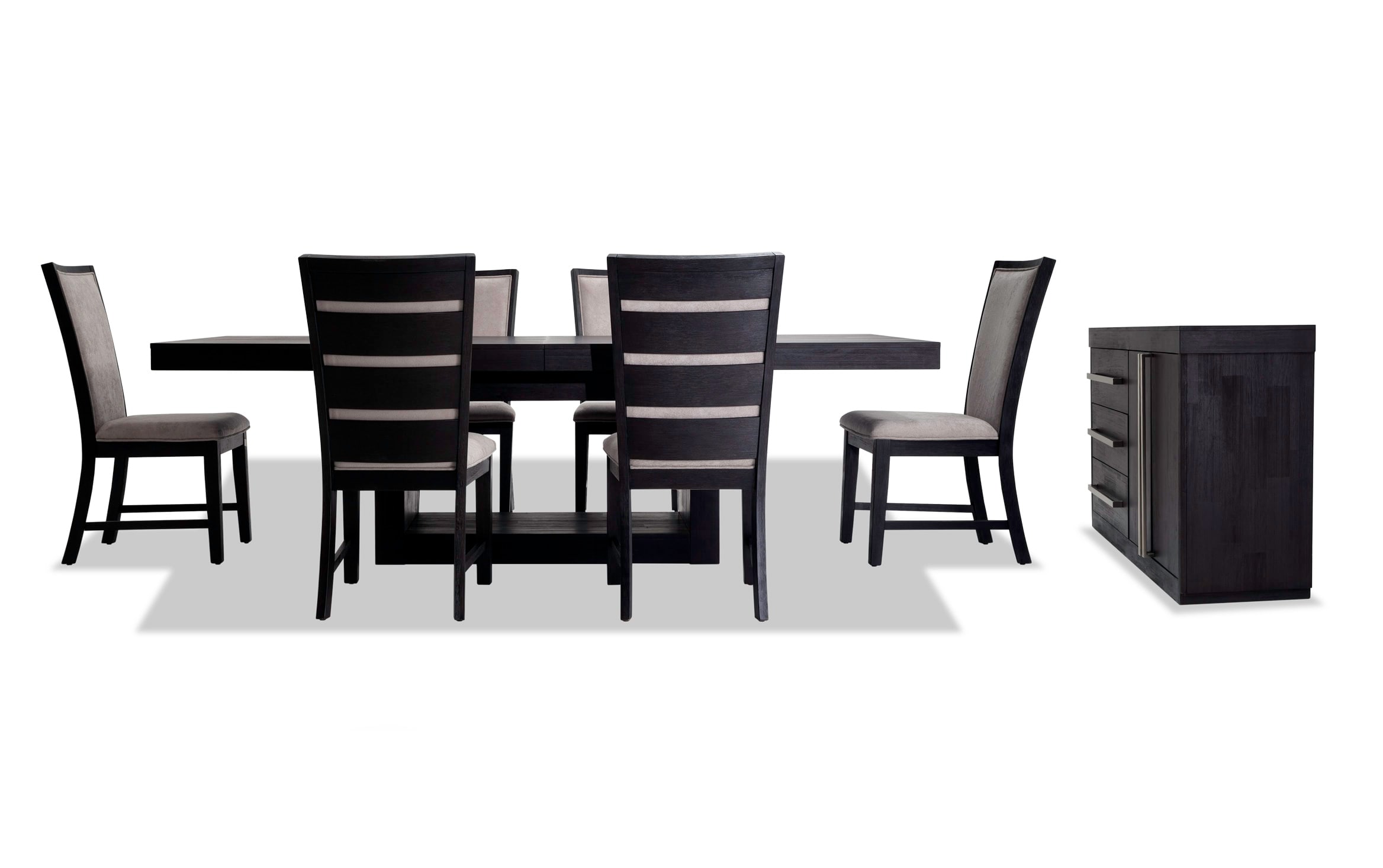 Cosmopolitan 8 Piece Dining Set With Server Bob S Discount Furniture