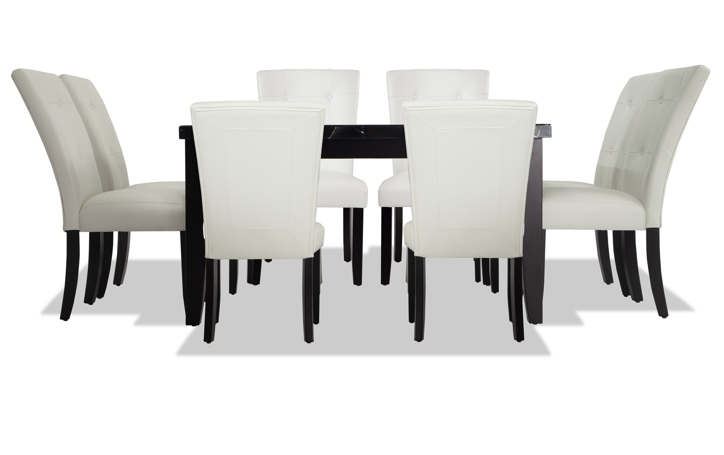 Montibello Black Marble 54 X 54 9 Piece Dining Set Bobs Com