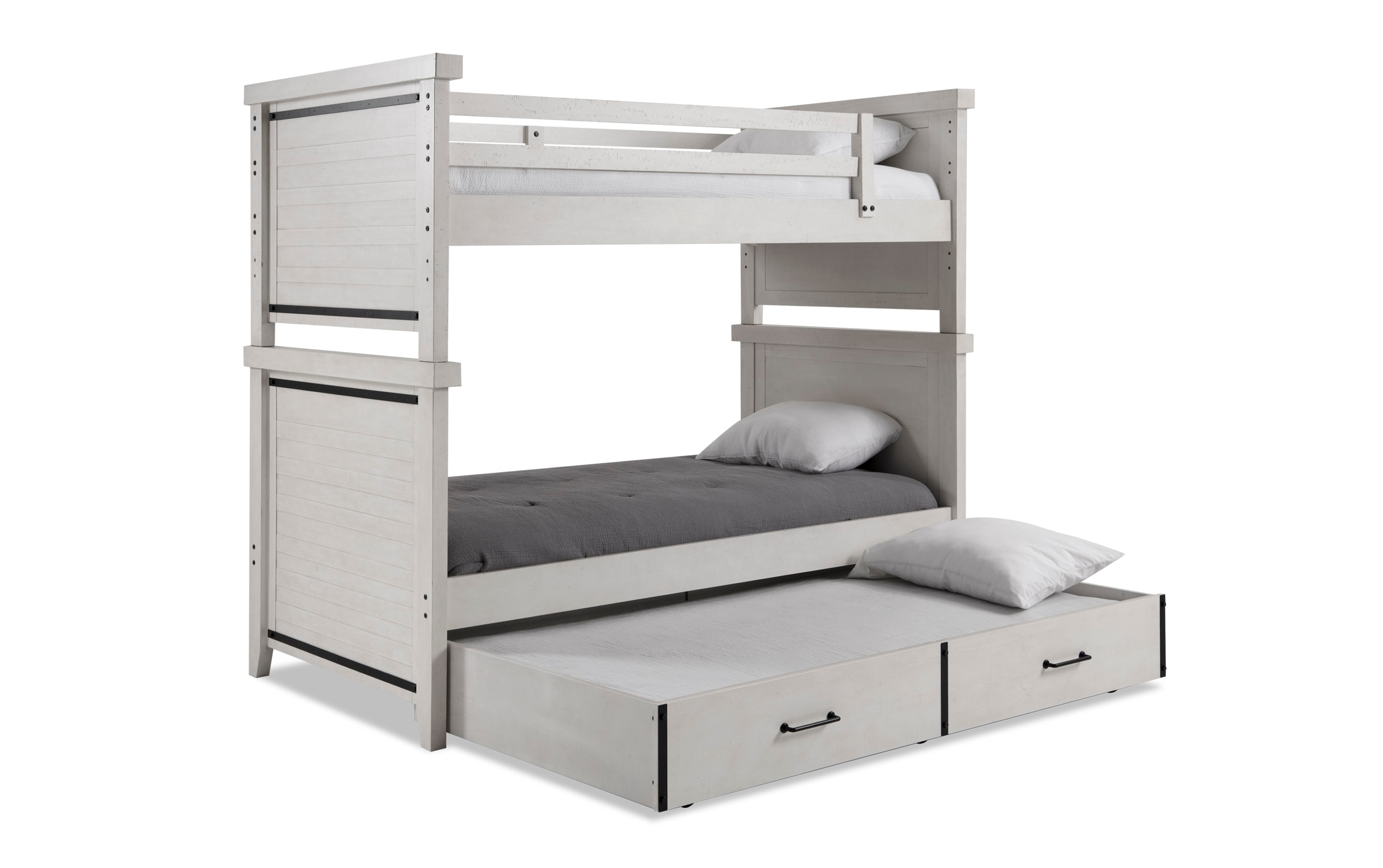 Montana Youth Twin White Bunk Bed With, Bobs Furniture Bunk Beds