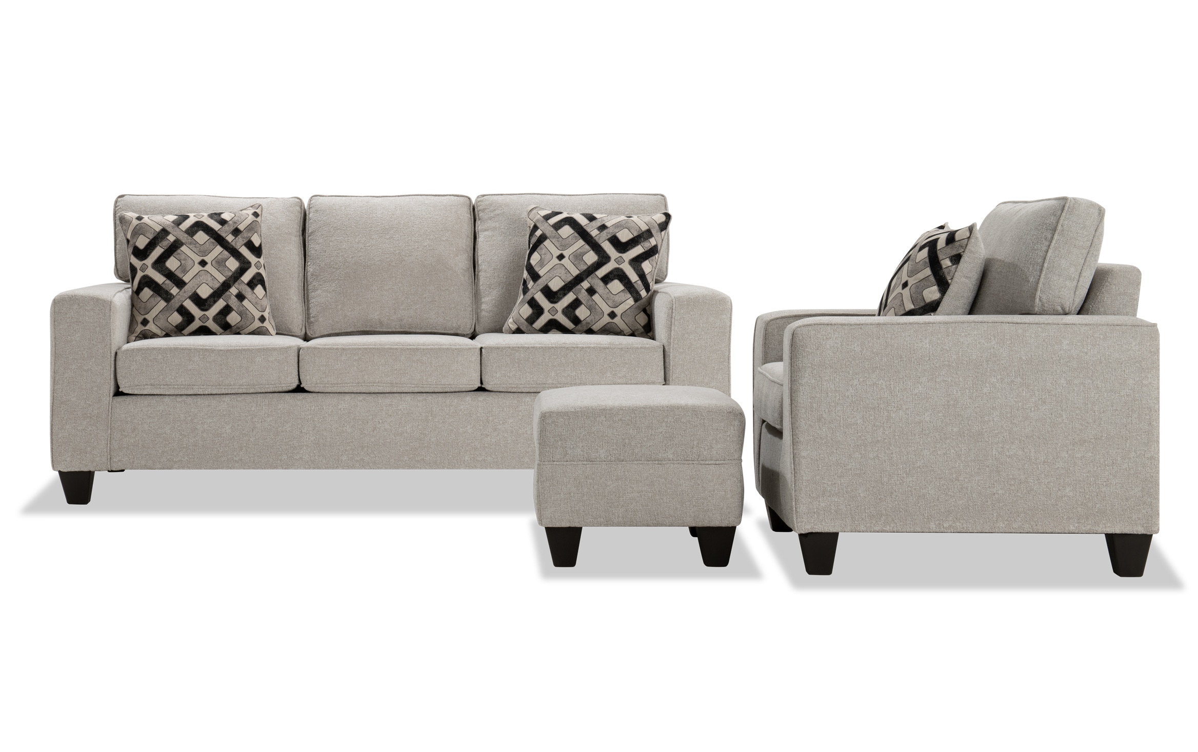 Bowie Beige Sofa Chair Ottoman Bobs Bowie Beige Sofa Chair Ottoman