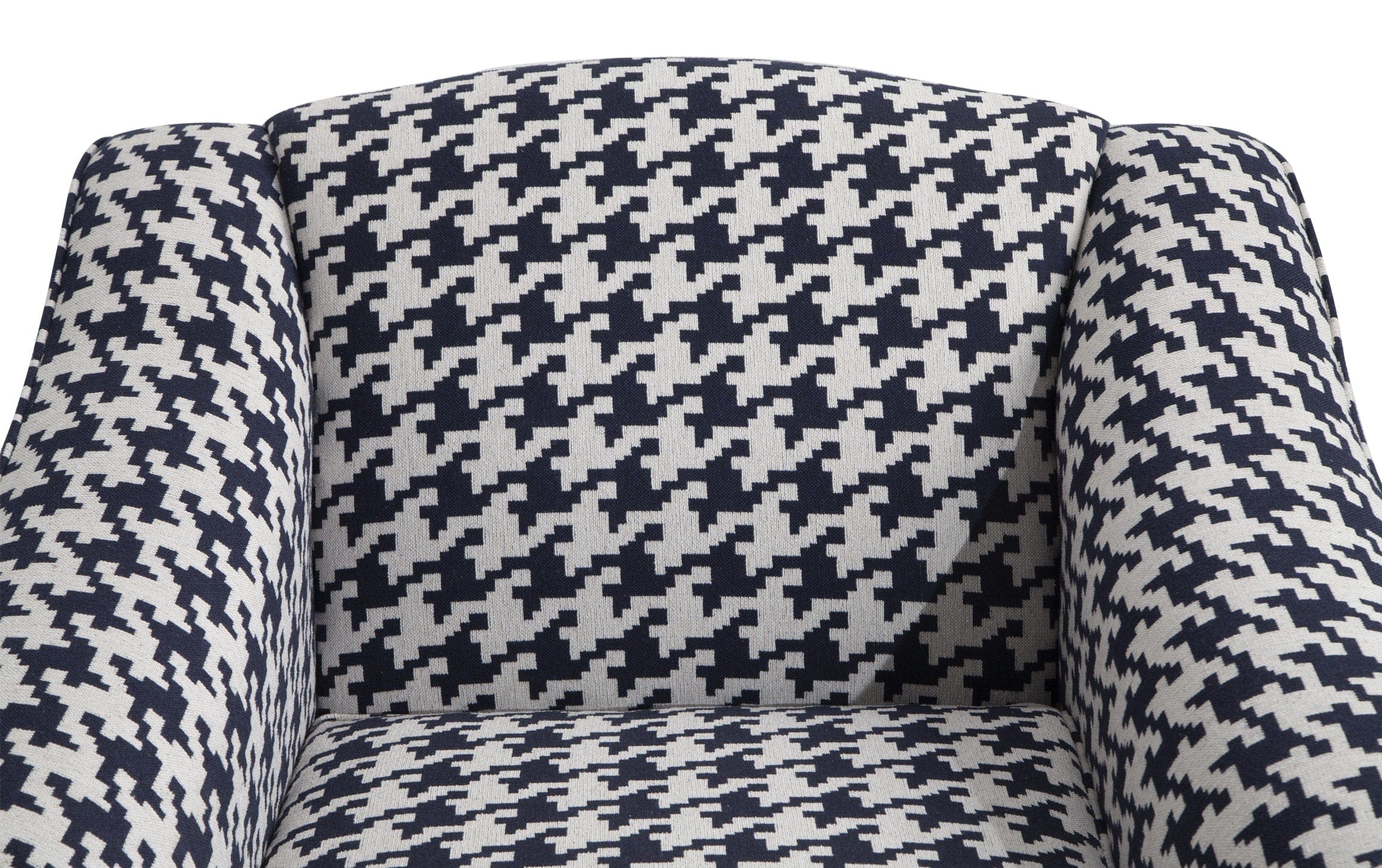 Cottage Chic Navy Houndstooth Accent Chair Bobs Com