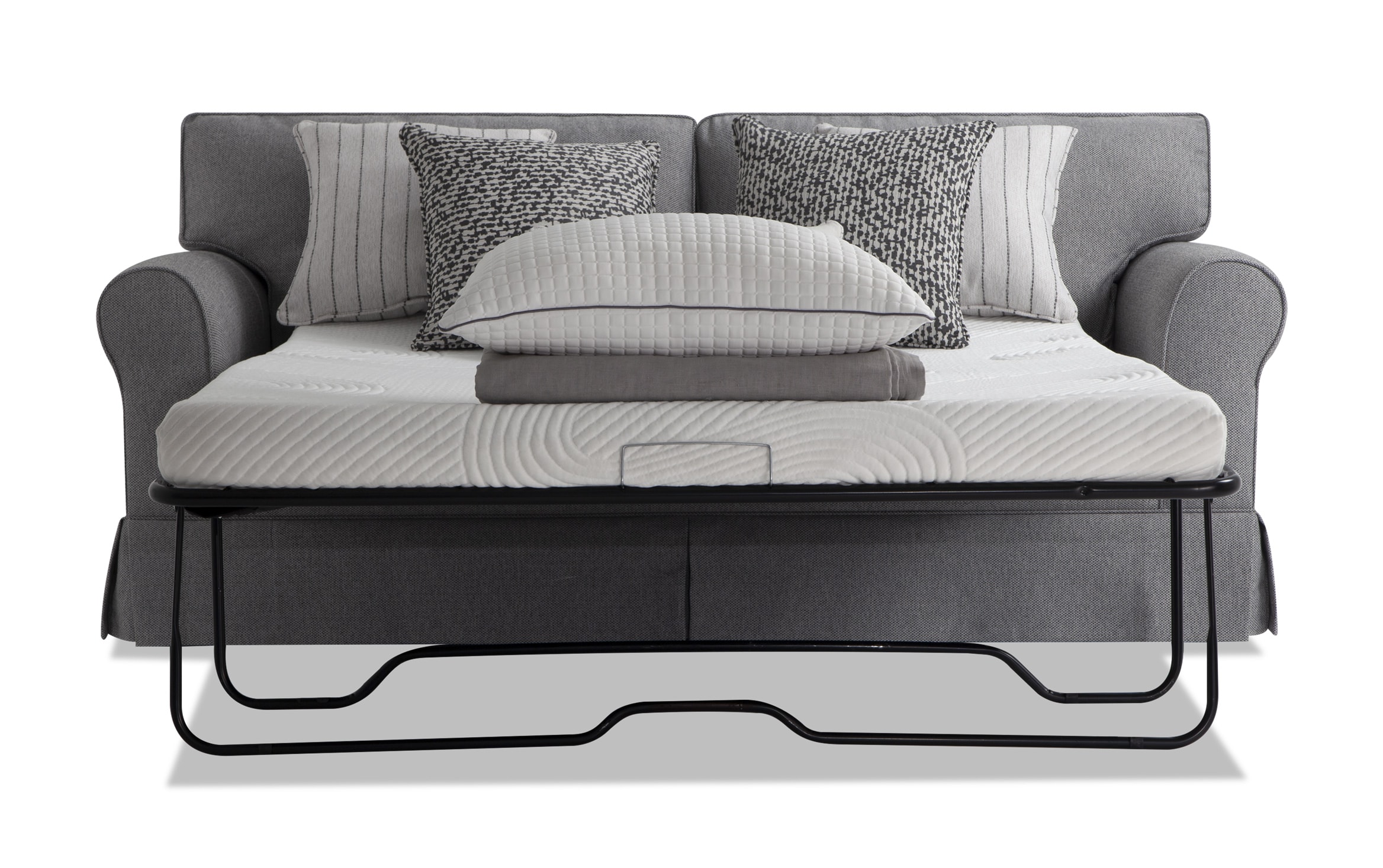 Laurel Gray Bob O Pedic Gel Queen Sleeper Sofa Accent Chair Bob S Discount Furniture