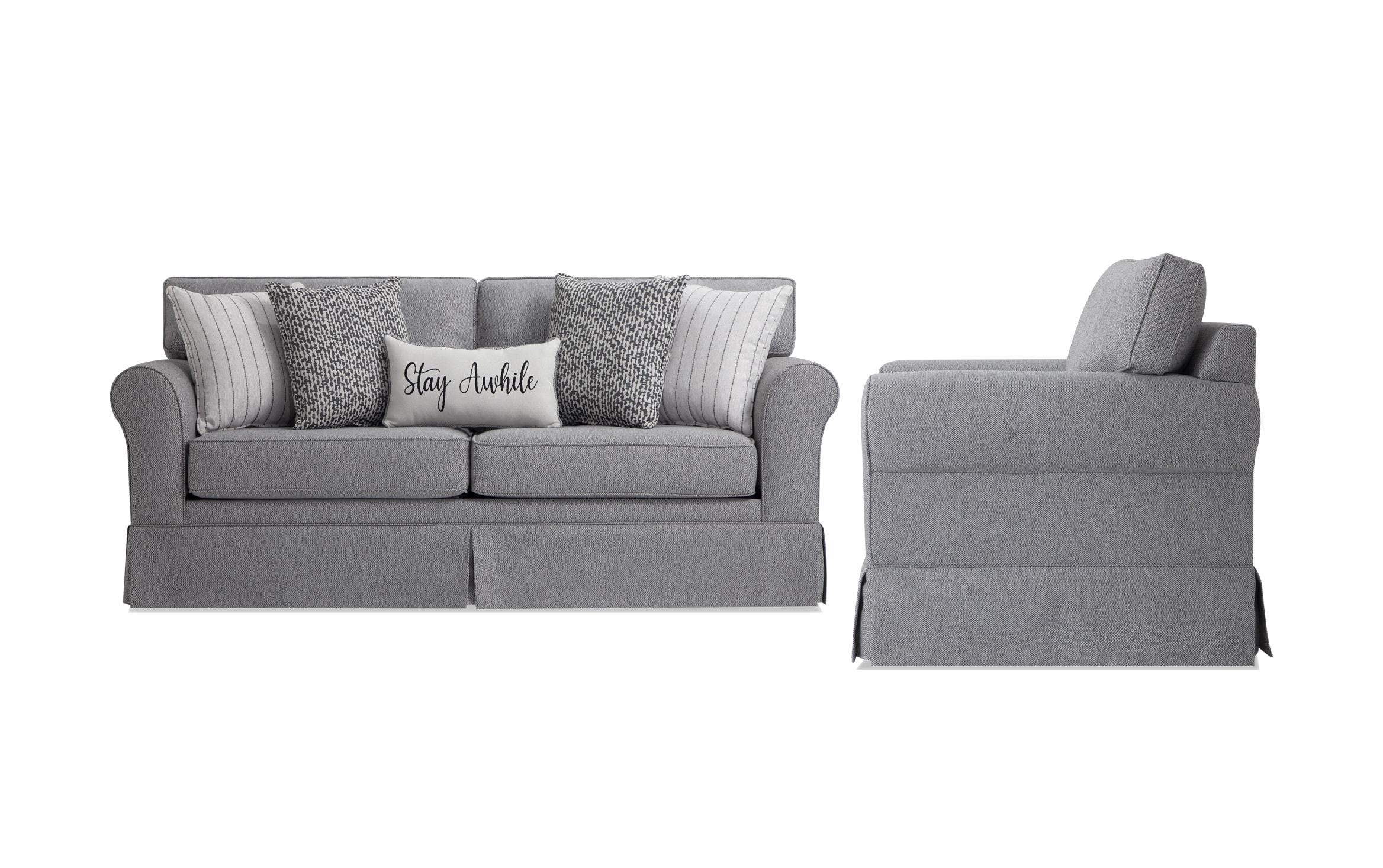 Laurel Gray Sofa Chair Bob S Discount Furniture