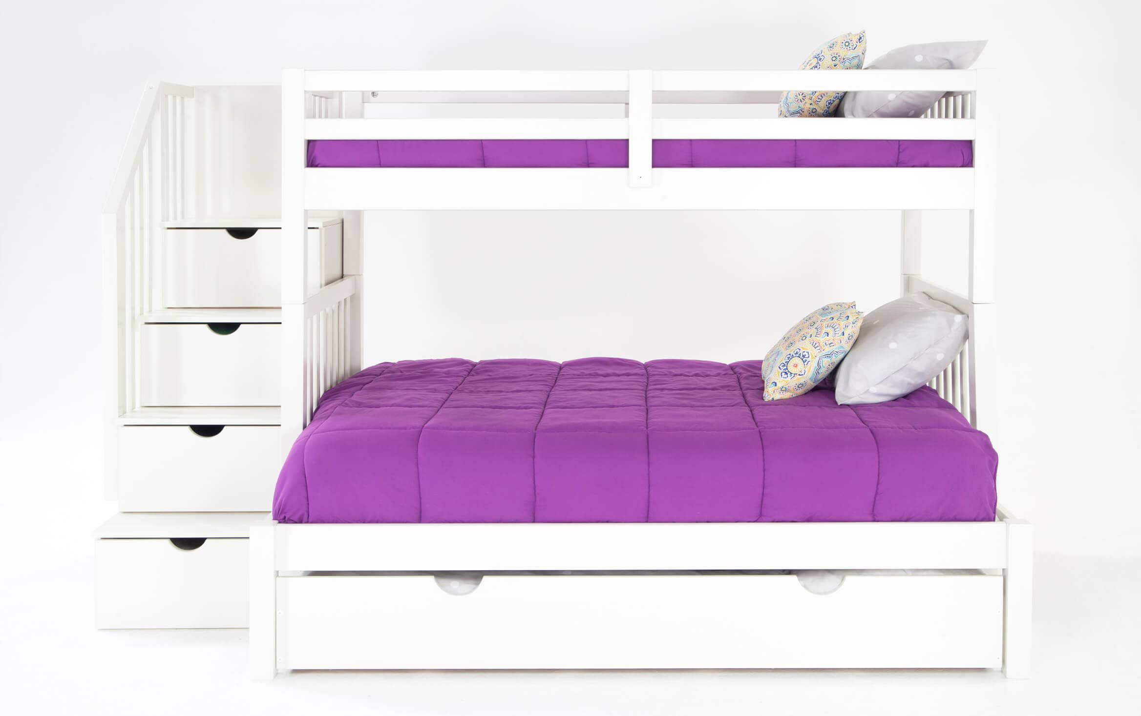 twin full bunk bed with trundle