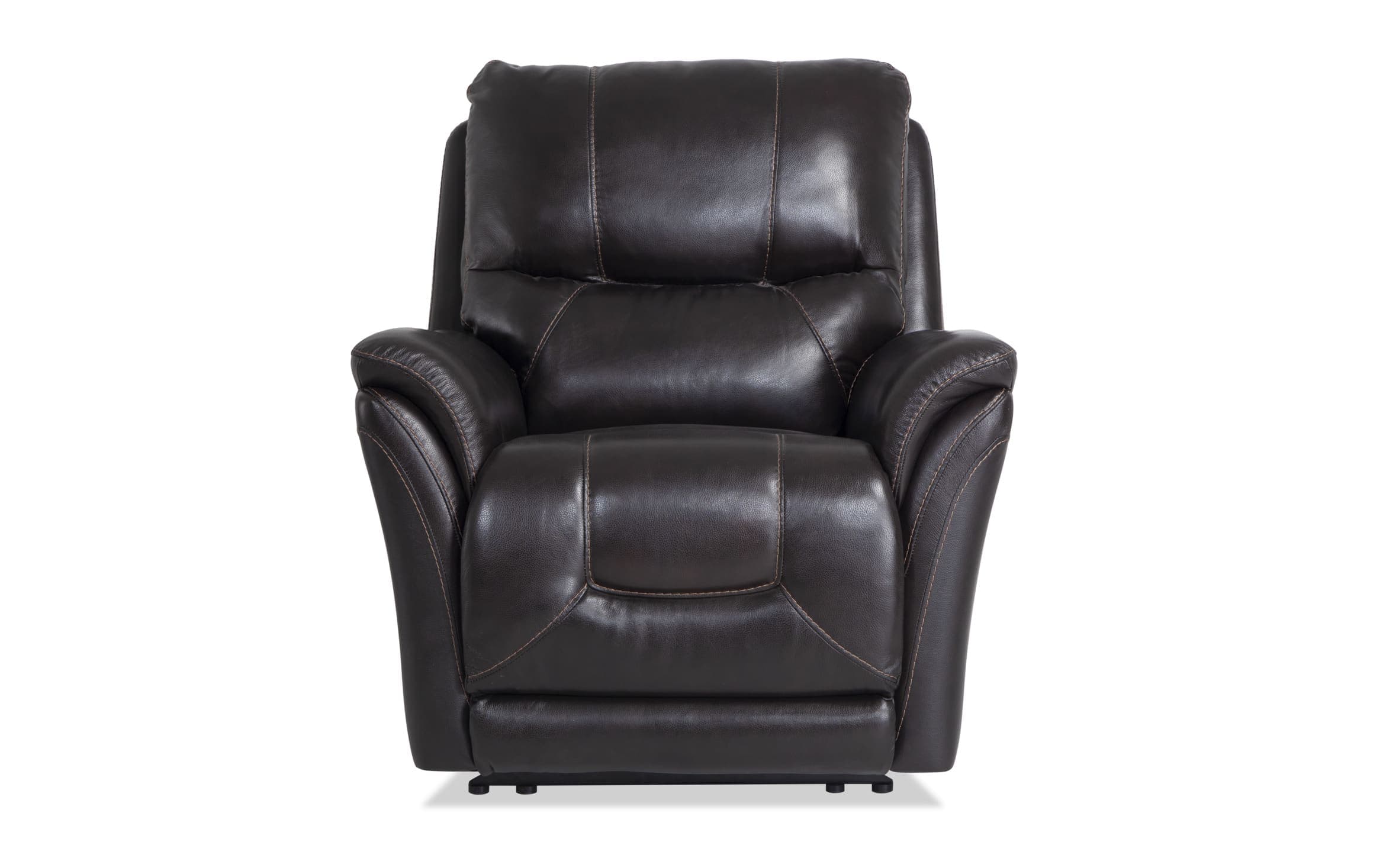 Turbo Brown Leather Power Recliner, Leather Power Recliner