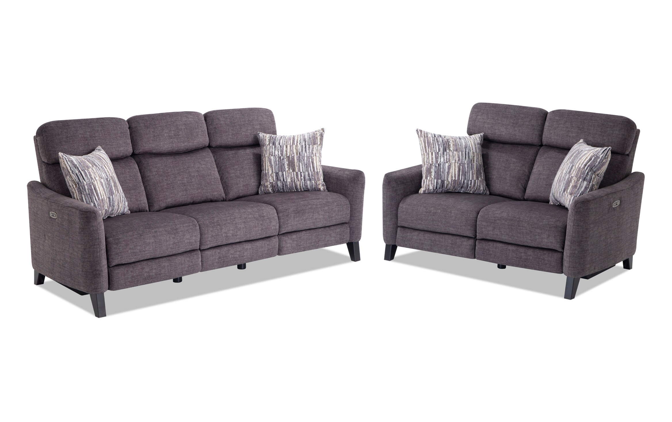 symmetry fabric power reclining sofa