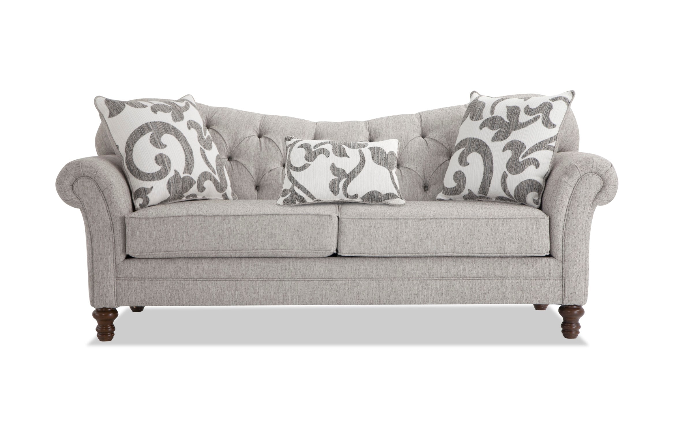 Laurel Gray Sofa Bob's Discount Furniture | lupon.gov.ph