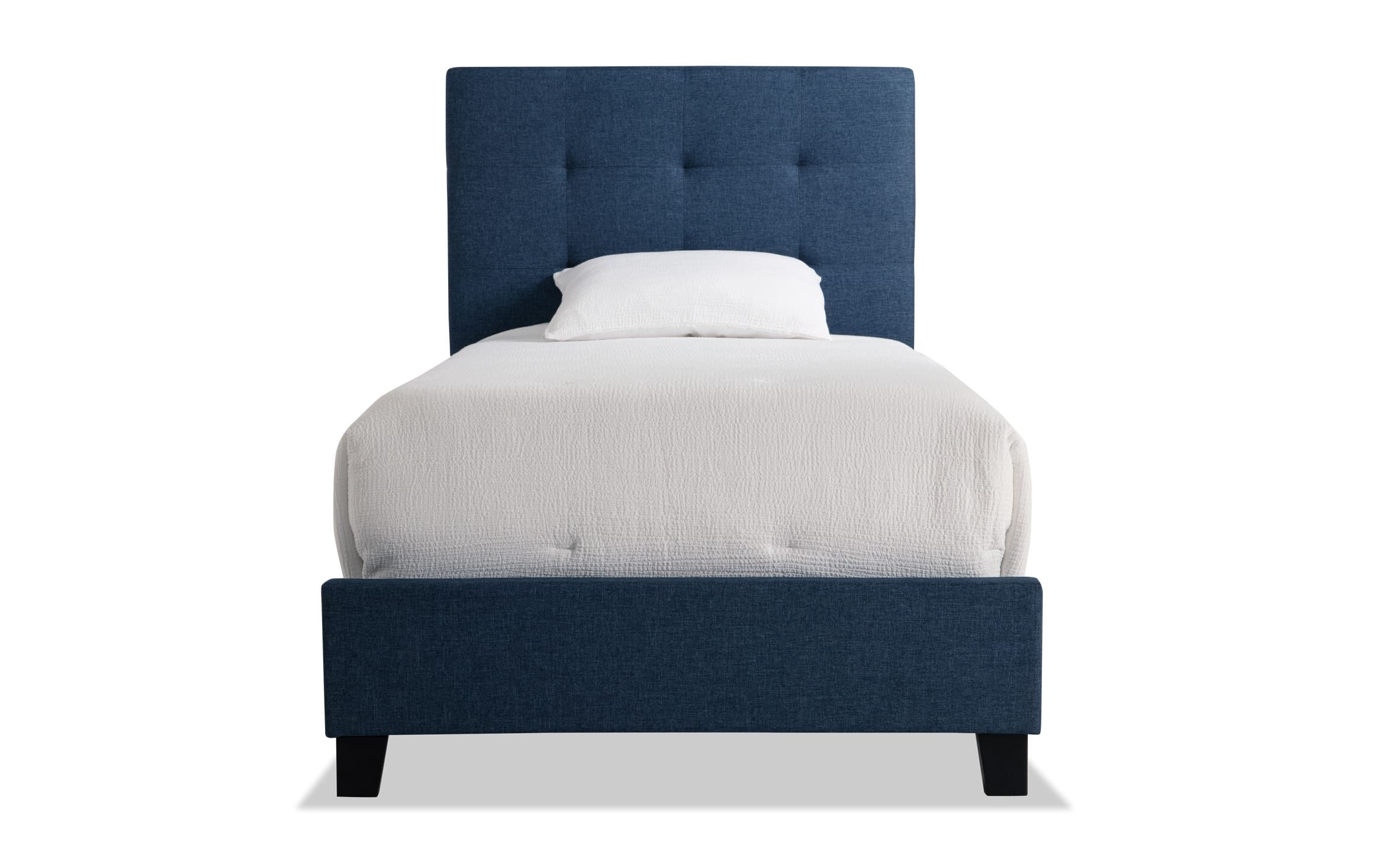 Aiden Twin Blue Upholstered Bed Bob S Discount Furniture