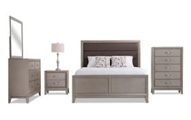 Tremont 5 Piece Queen Gray Bedroom Set with Chest | Bob's Discount ...