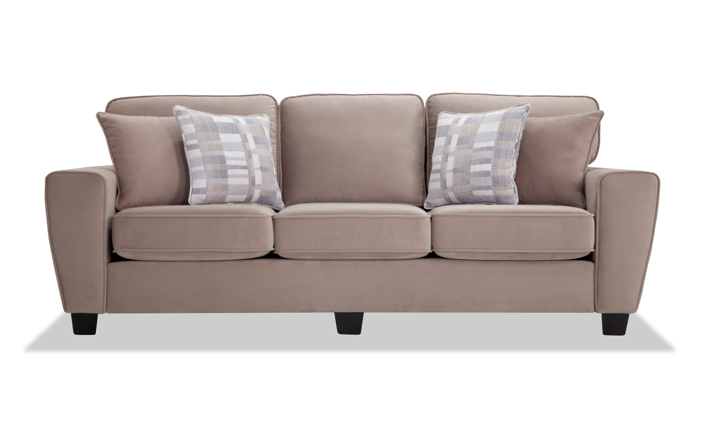 Julie 90 Taupe Sofa Bob S, Taupe Couch Living Room