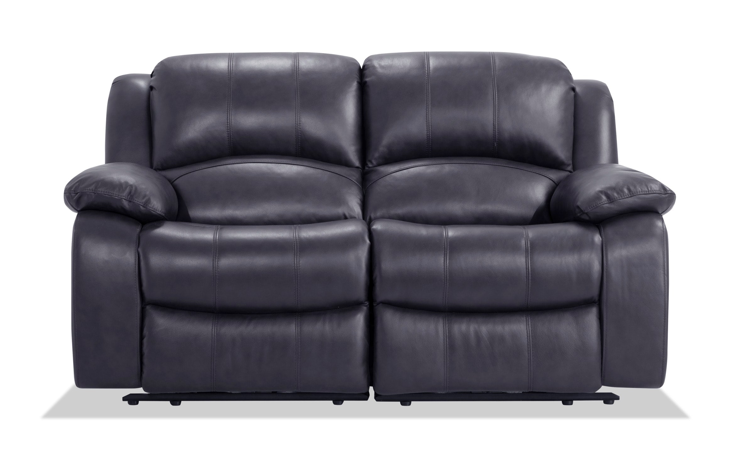 Olympus Gray Leather Power Reclining, Recliner Loveseat Leather