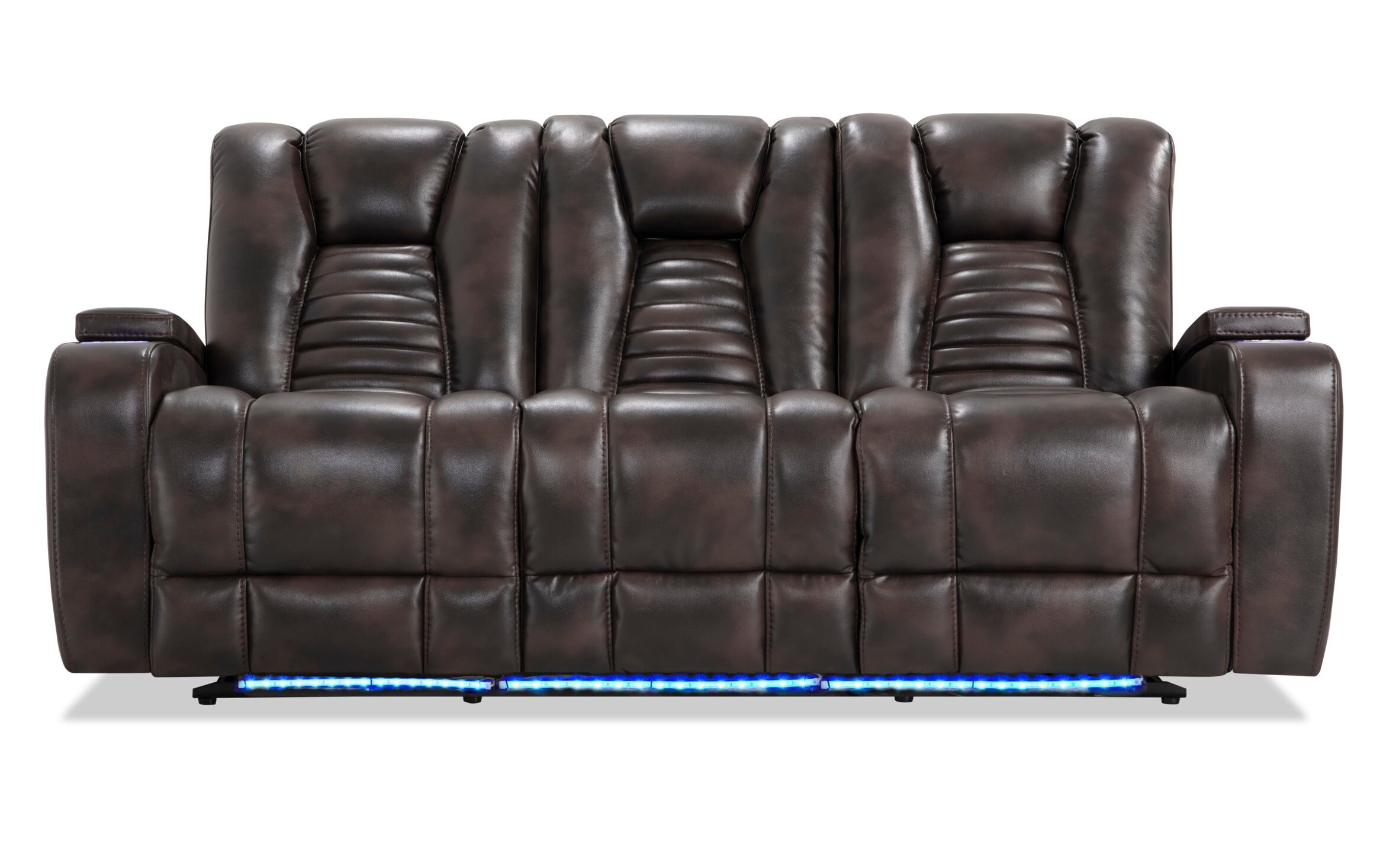Expedition Brown Power Reclining Sofa Bob S Discount Furniture