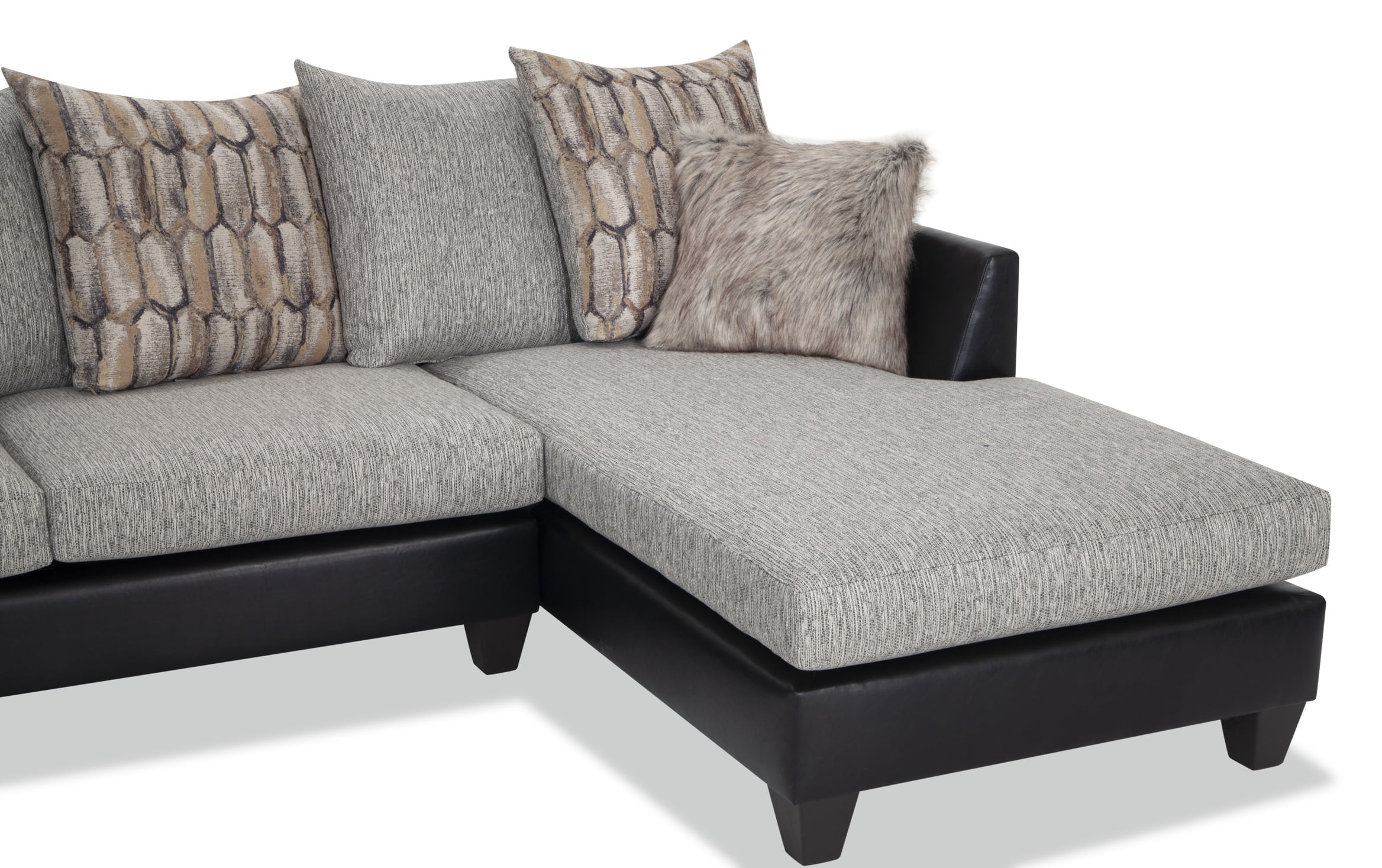Skylar Gray 2 Piece Left Arm Facing Sectional Bob S Discount Furniture