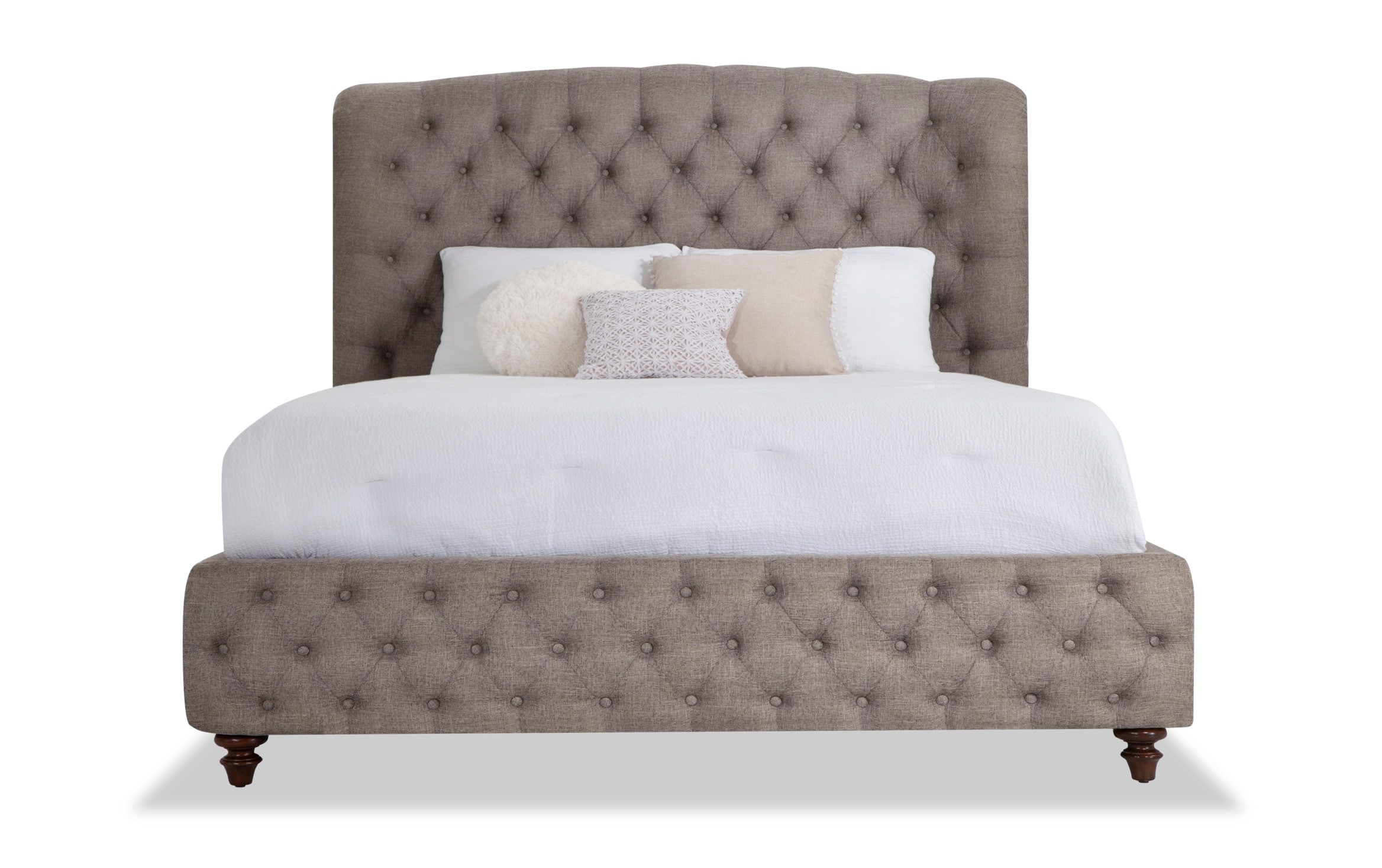 Scarlett Upholstered King Bed Bob S, White Upholstered King Bed