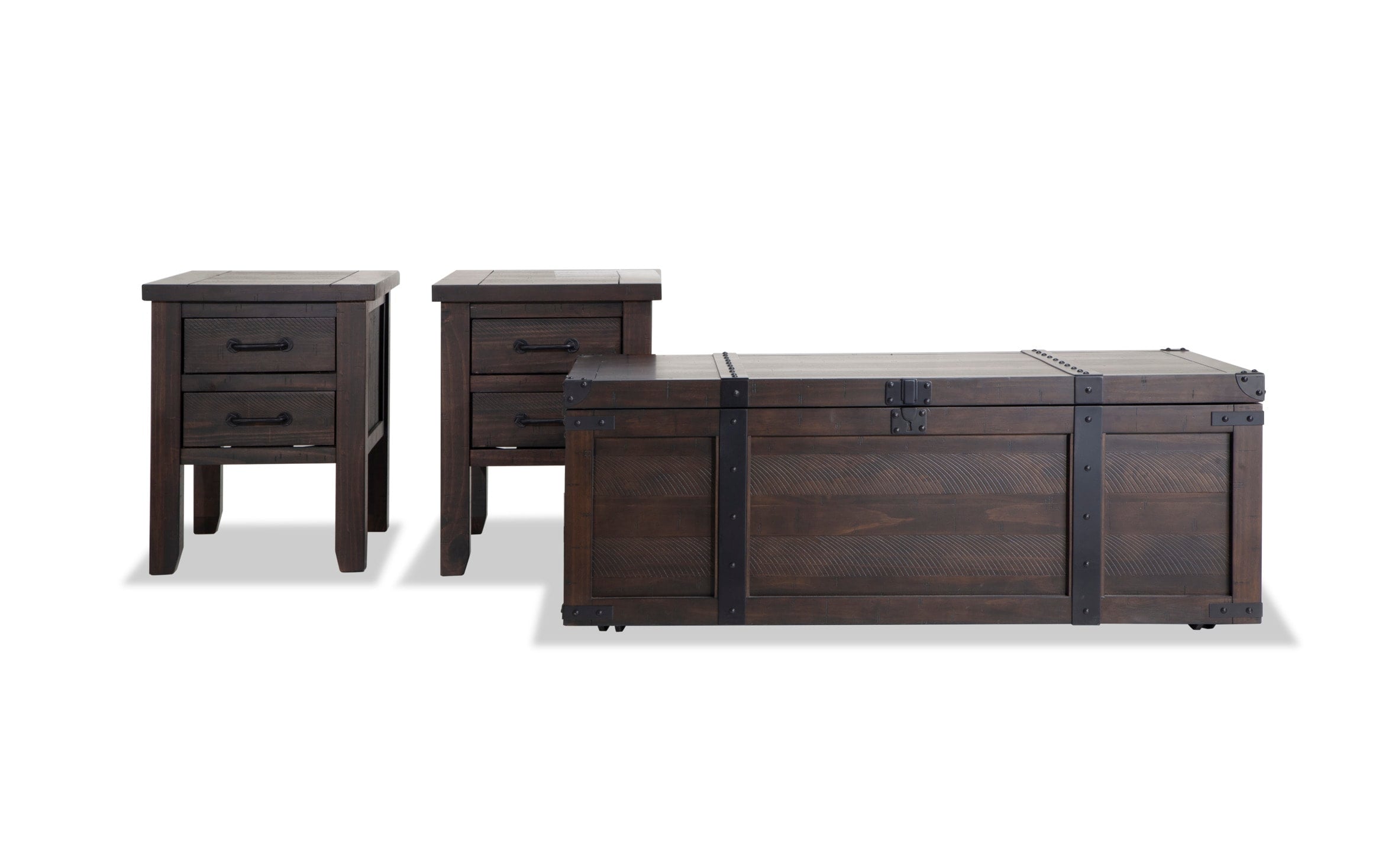 Montana Brown Trunk Coffee Table Set Bobs Discount Furniture