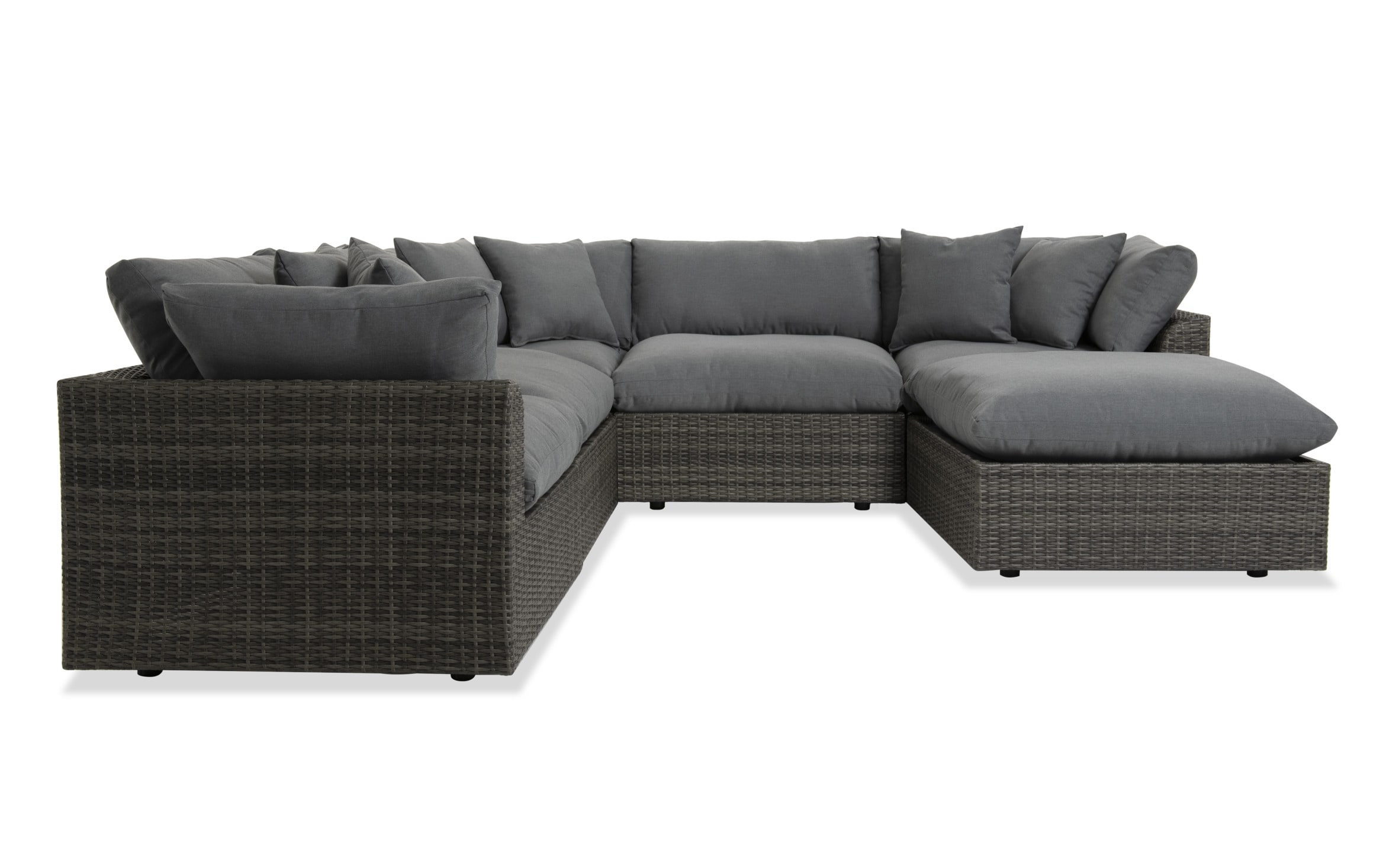 6 piece wicker sectional