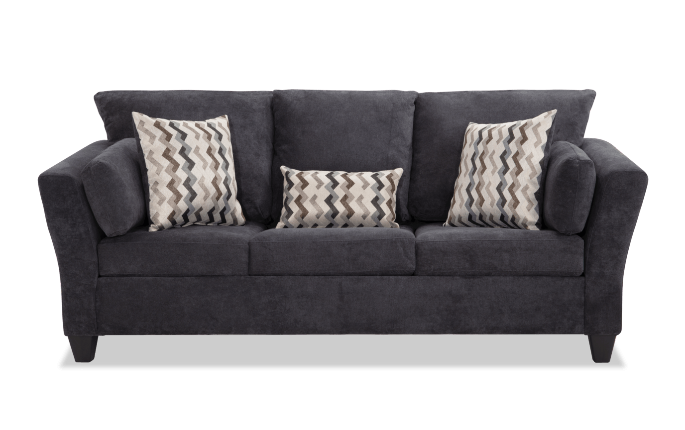 Simmons Flannel Charcoal Living Room Furniture Collection Reviews