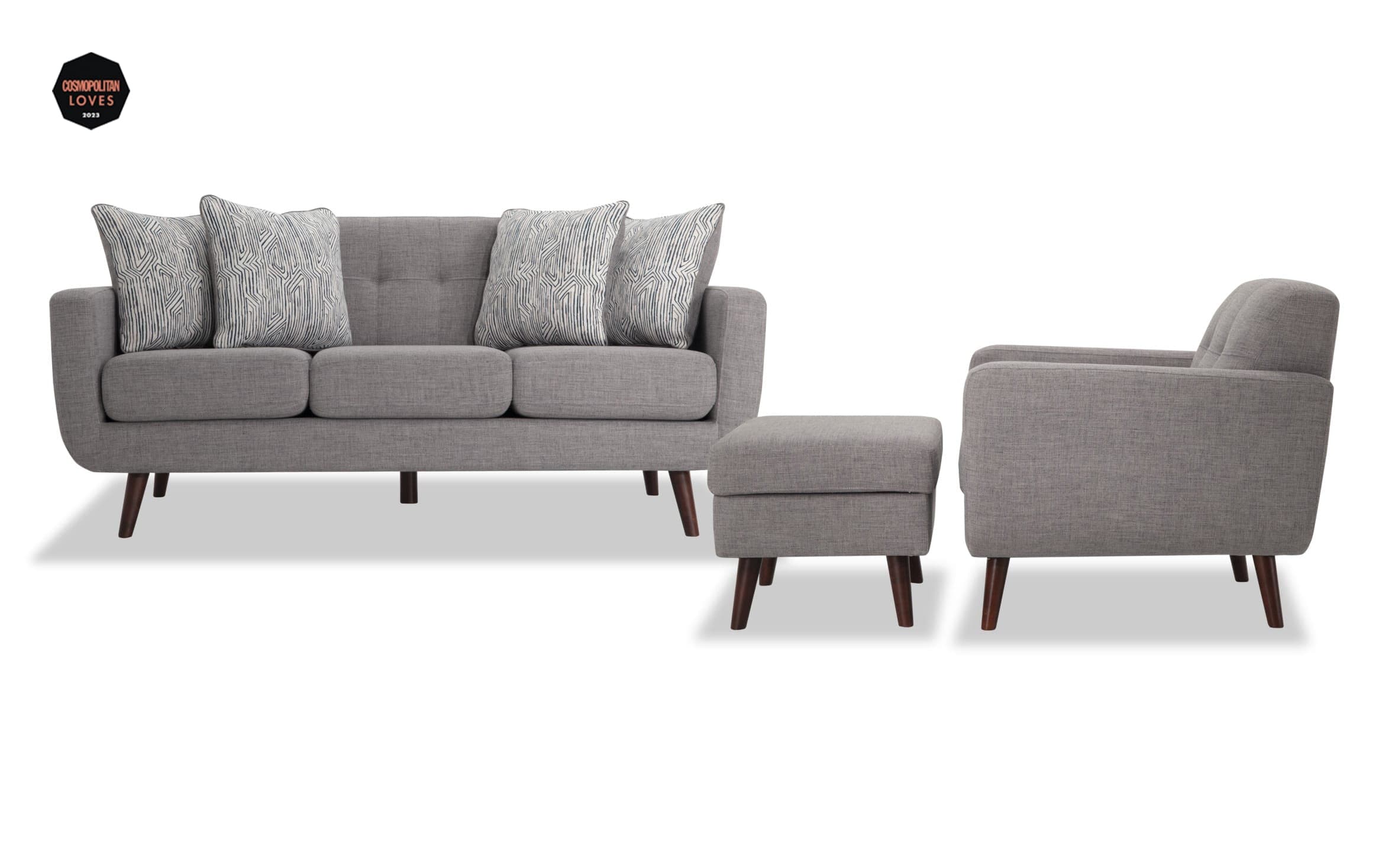 gray sofa and chair set