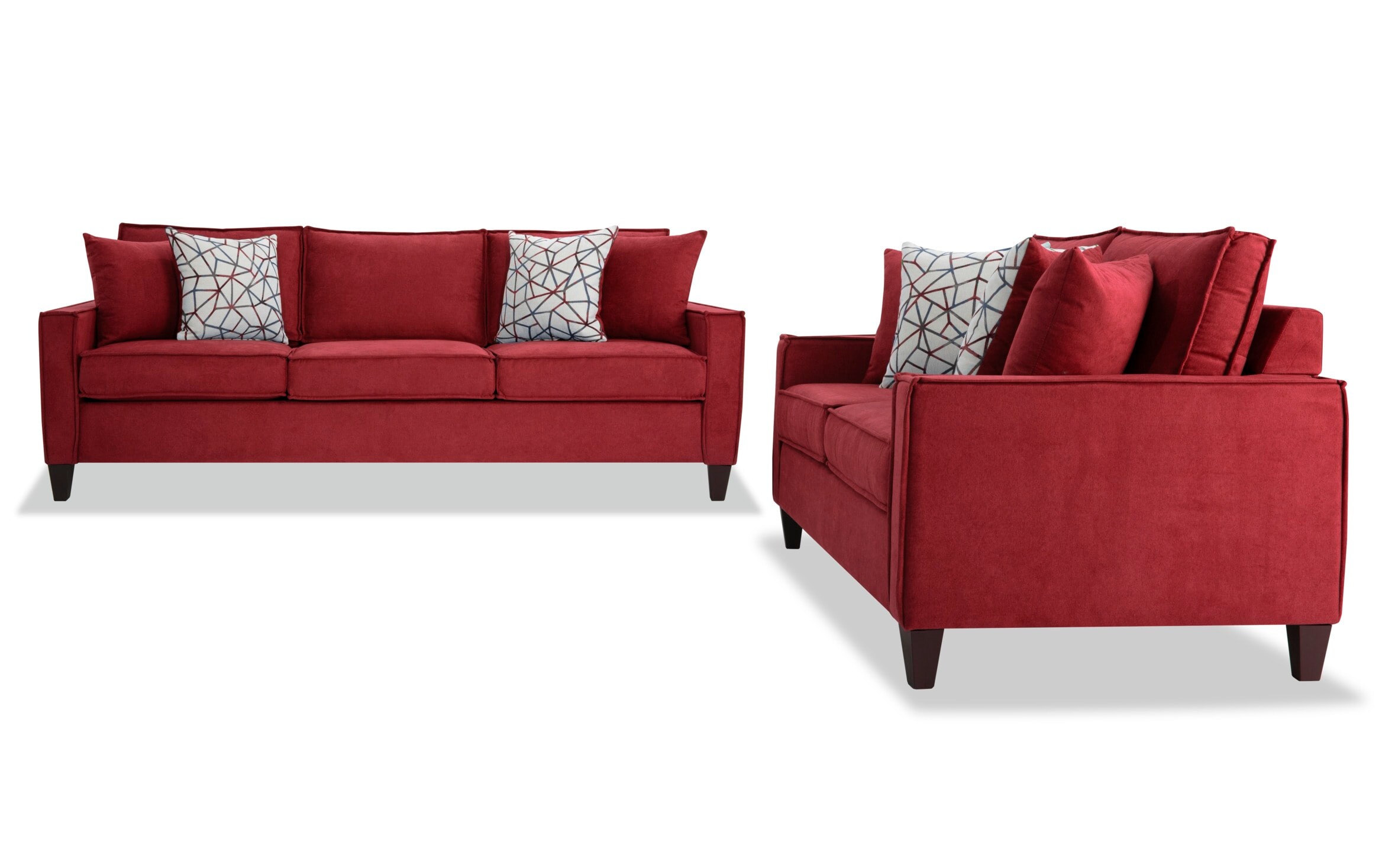 Jessie 80 Red Sofa Loveseat Bob S Discount Furniture