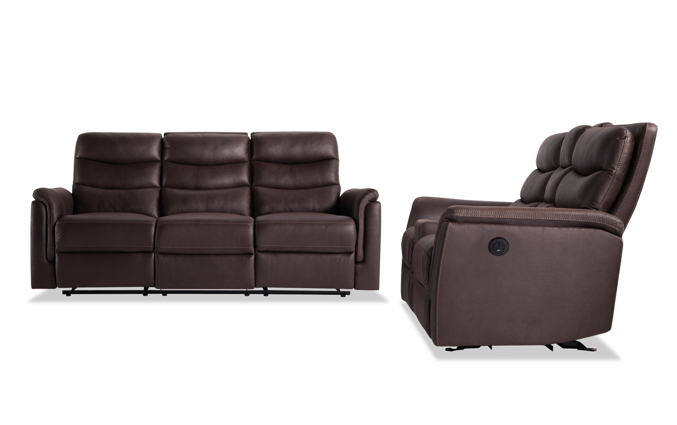 Brava Power Reclining Sofa Console Loveseat Baci Living Room