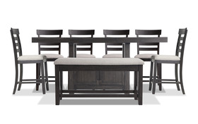 Sonoma 8 Piece Espresso Counter Set with Storage Bench | Bob's Discount ...