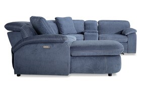 Playhouse 5 Piece Power Left Arm Facing Chaise Sectional With Armless ...