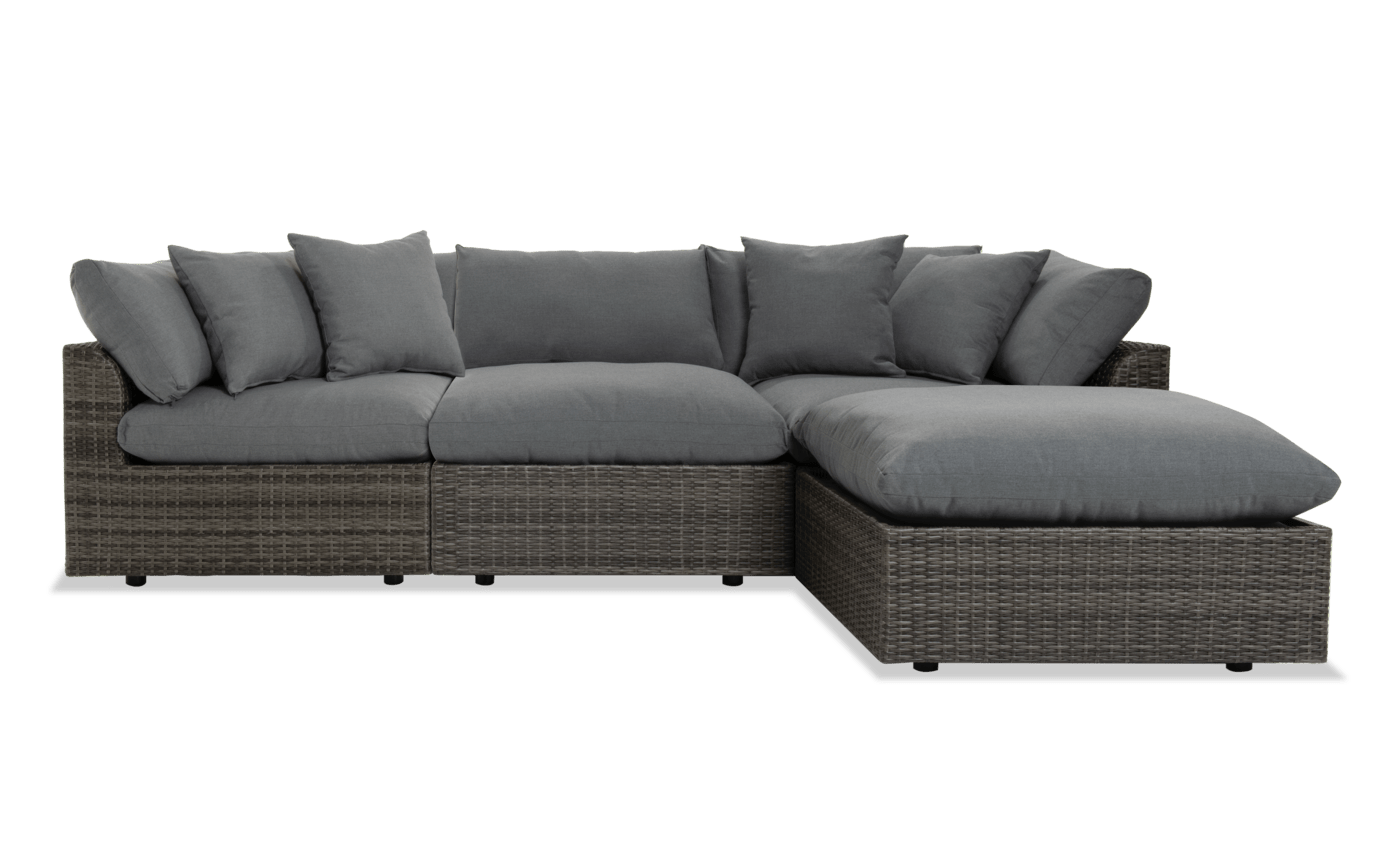 Dream Gray Outdoor Modular 4 Piece Sectional