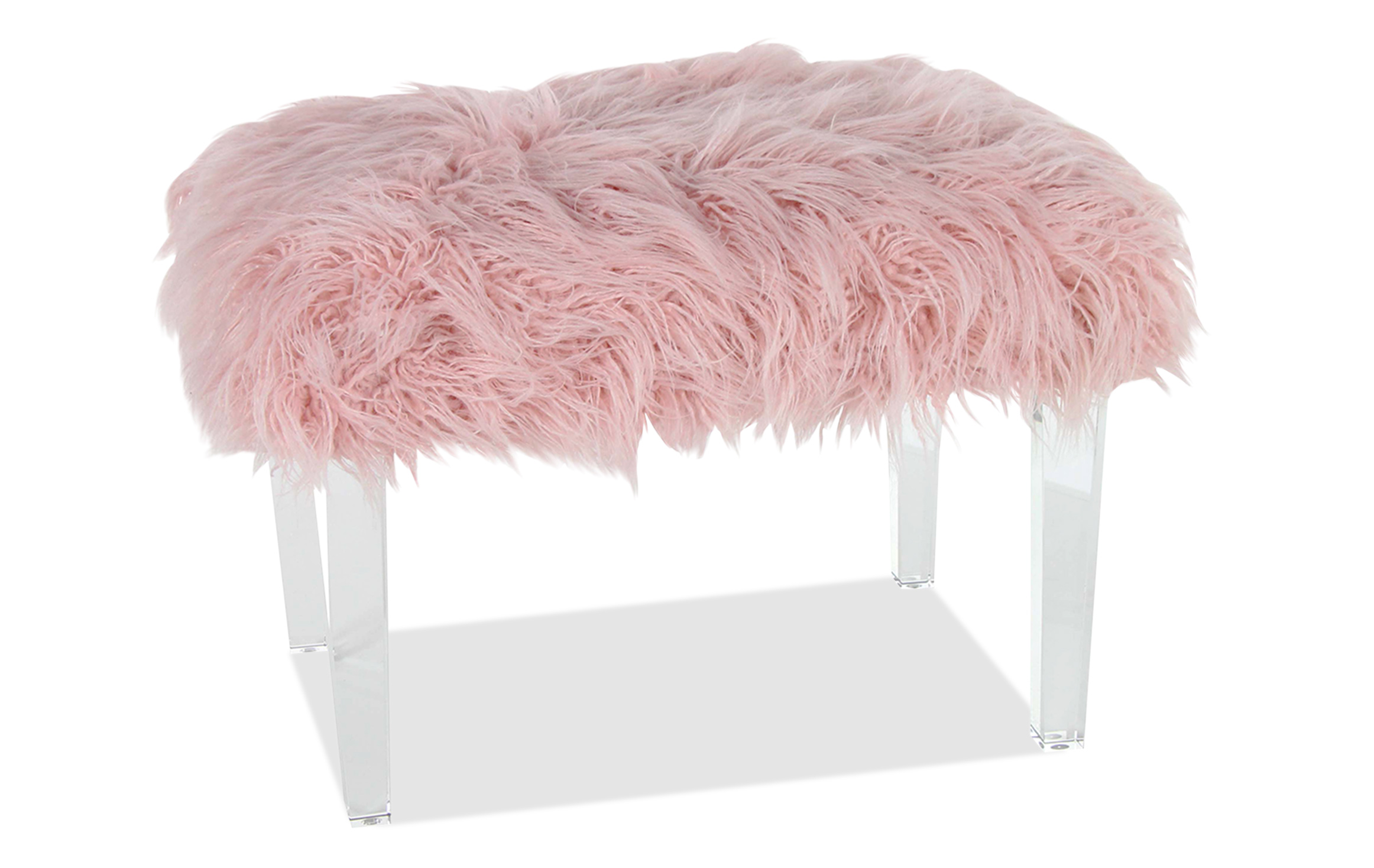 Cotton Candy Faux Fur Stool Bobs Com