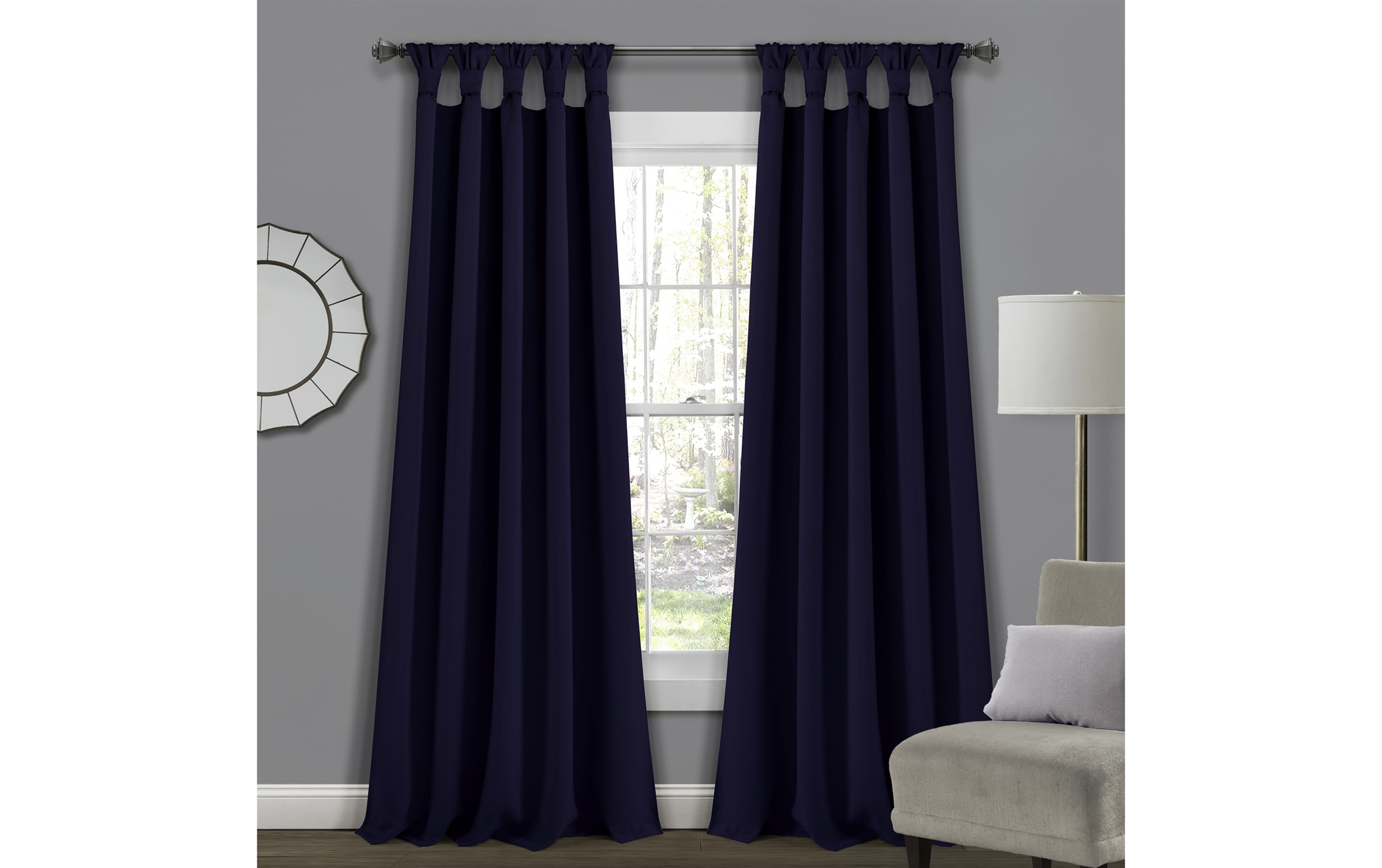 Set Of 2 Era 52 X 95 Navy Curtain Panels Bobs Discount Furniture