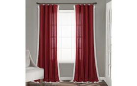 Set of 2 Rosie 54'' x 84'' Red Curtain Panels | Bob's Discount Furniture
