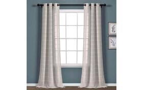Set of 2 Ari 38'' x 84'' Gray Curtain Panels | Bob's Discount Furniture