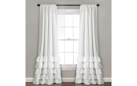 Set of 2 Avery 40'' x 95'' White Curtain Panels | Bob's Discount Furniture