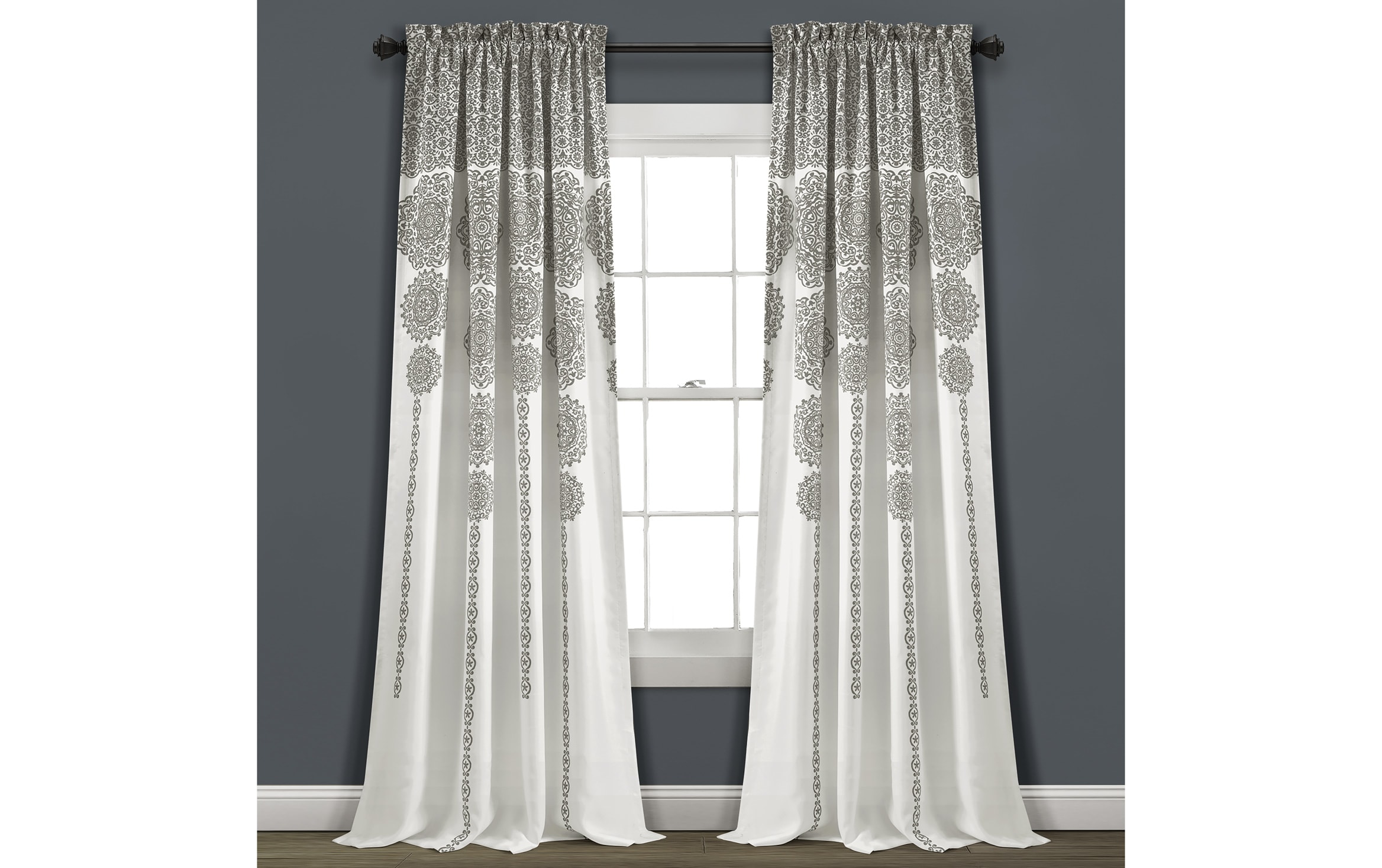 Set Of 2 Lary 52 X 95 Gray Curtain Panels Bobs Discount Furniture